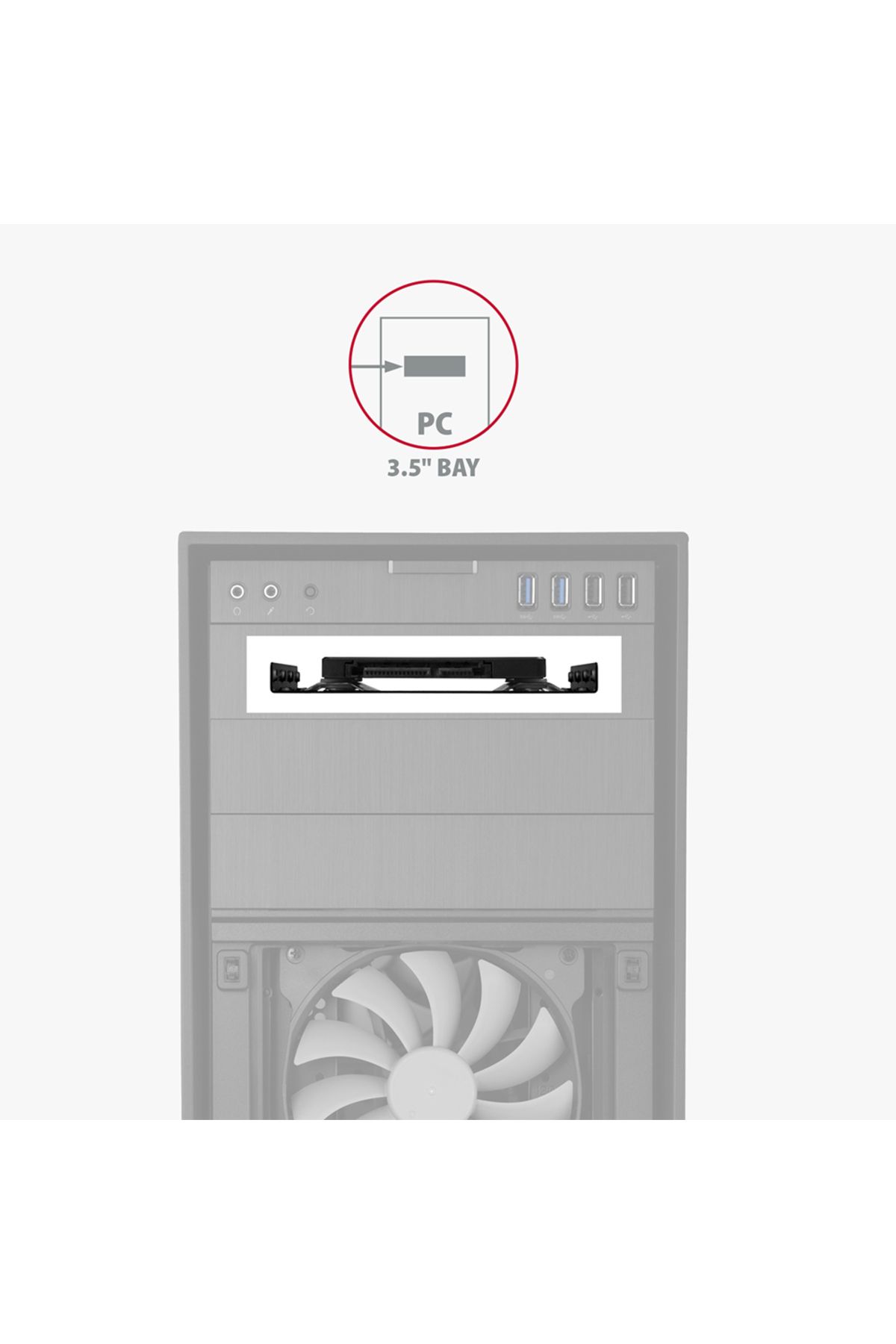 Axagon-Metal frame for mounting one 2.5" disk into one 3.5" position | RHD-125B 6