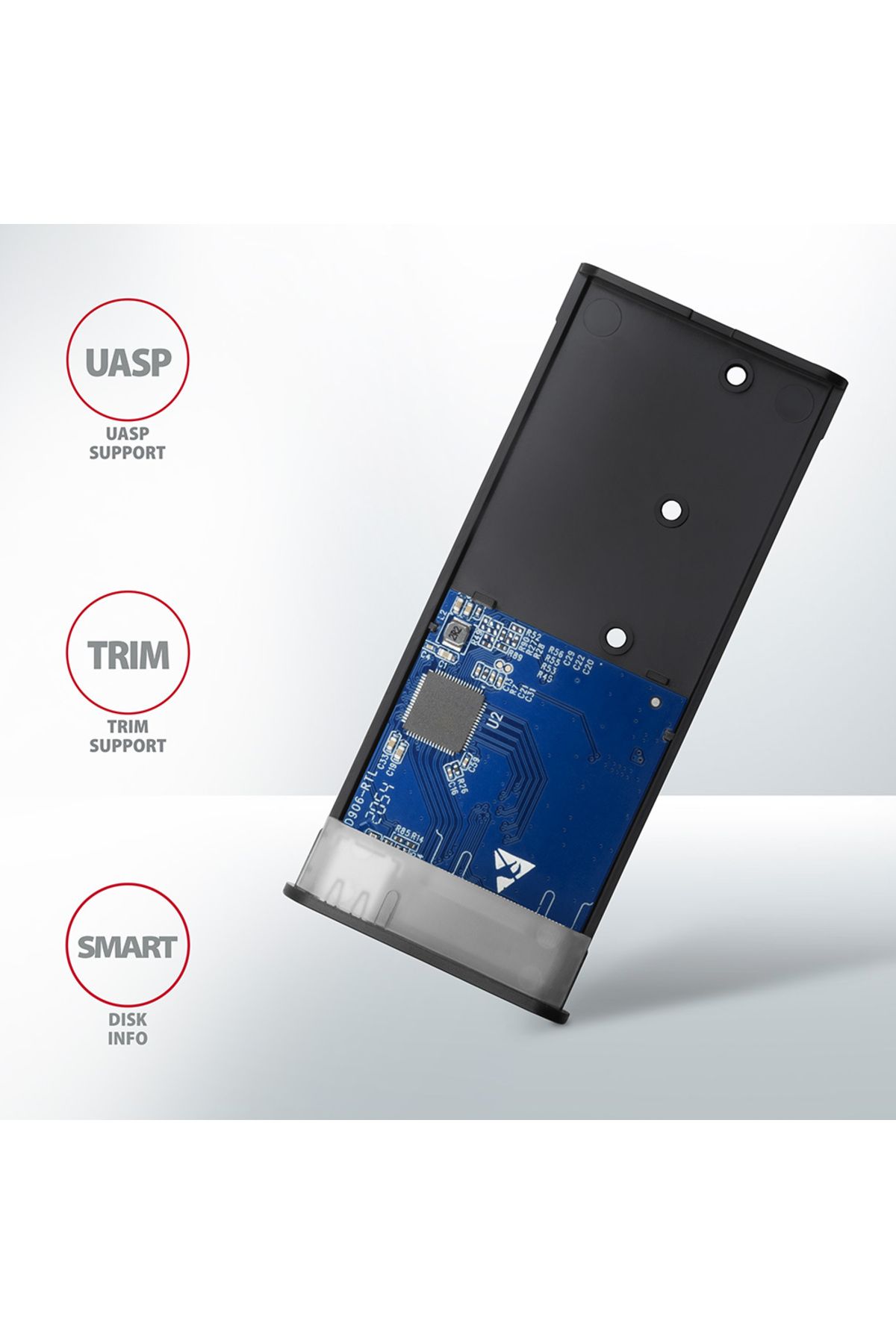 Axagon-External USB-C 3.2 Gen 2 metal box for M.2 NVMe & SATA SSD disks 8