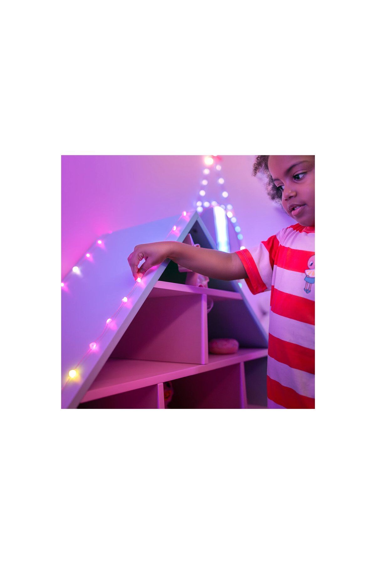 Twinkly-Bomboane 100 LED-uri RGB în formă de inimă, cablu transparent, USB-C|Twinkly 6