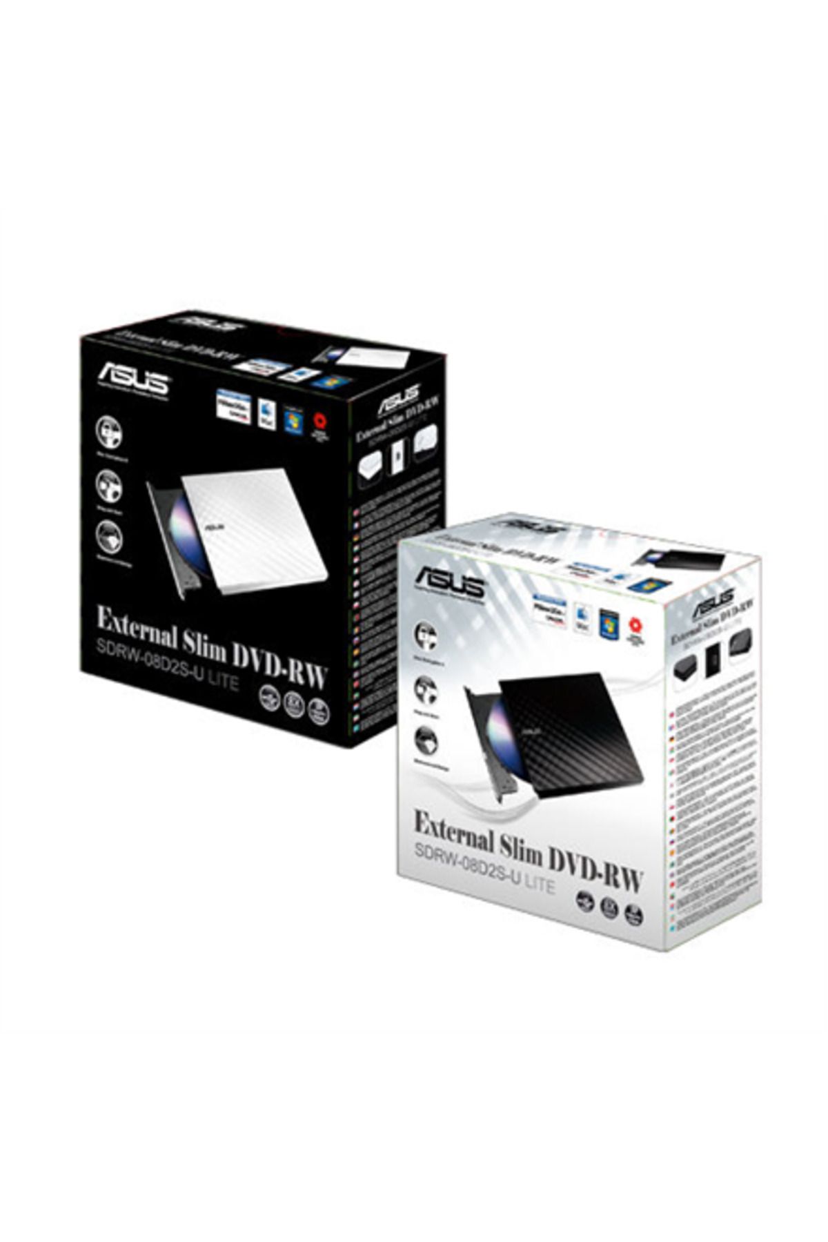 ASUS-| 08D2S-U LITE | Extern | Unitate DVD±RW (±R DL) / DVD-RAM | Alb | USB 2.0 3