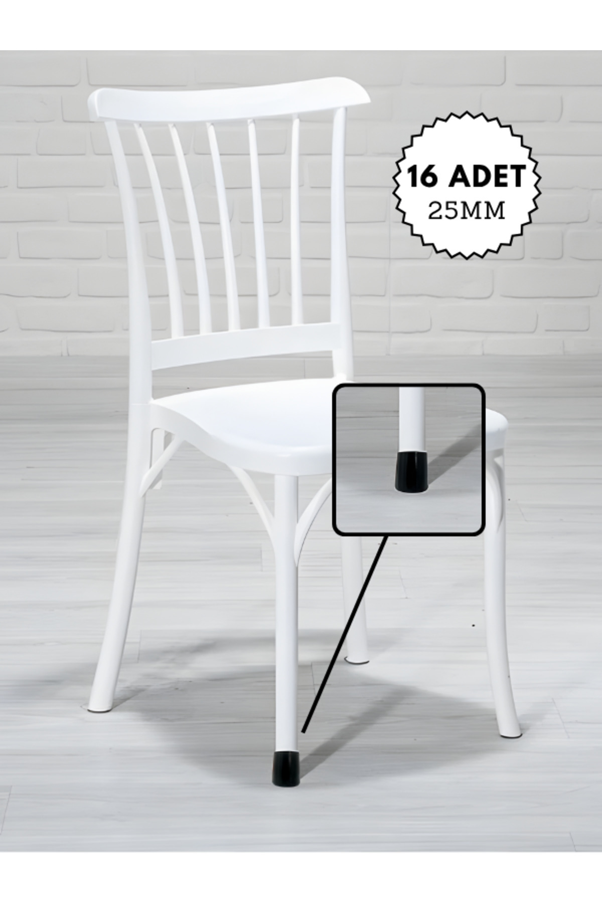 al da al 16’lı Pabuç 25mm Sandalye Ayağı Koruyucu Zemin Çizilmez Kaymaz Sessiz Ayak Kılıfı