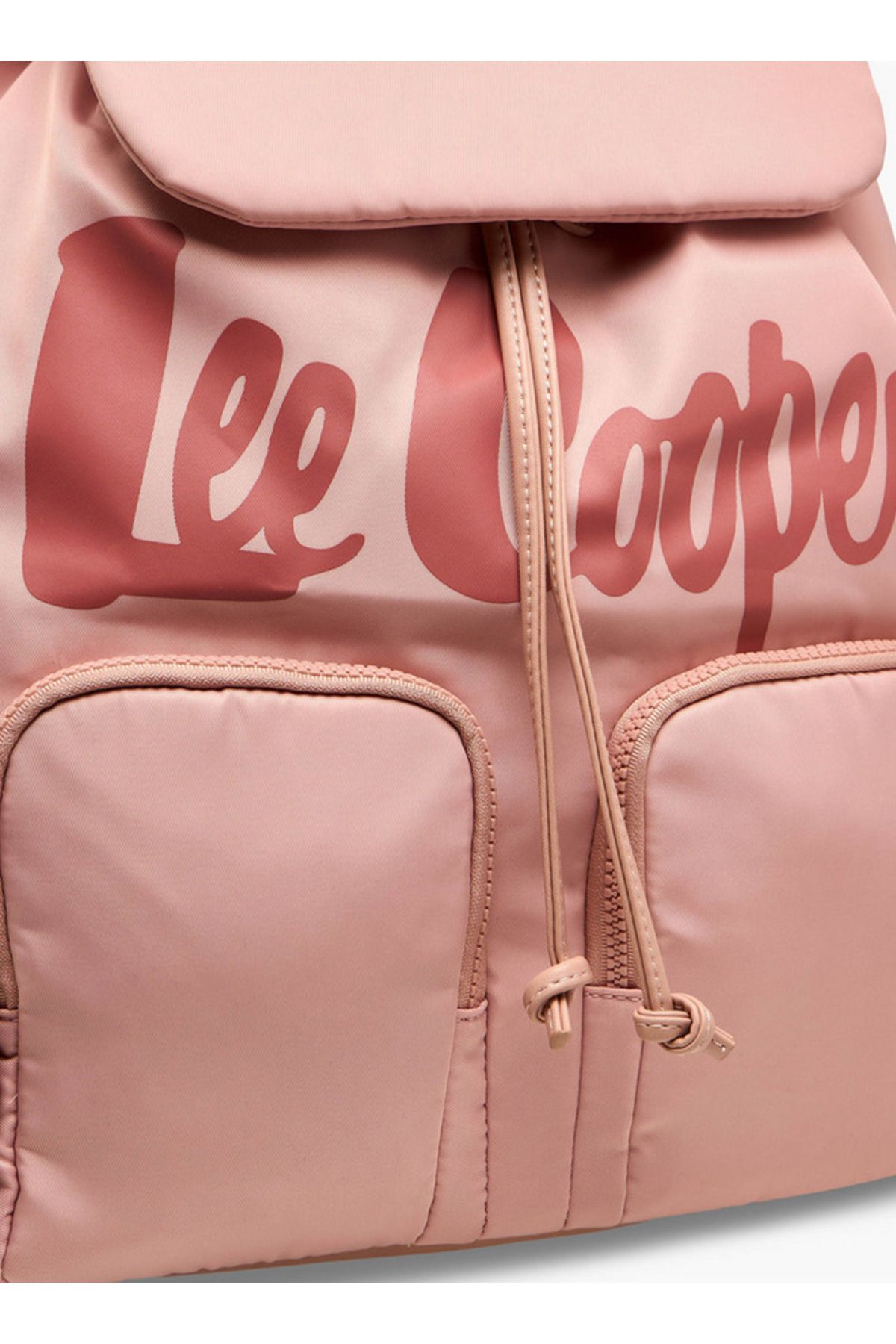 Lee Cooper-Logo Print Backpack with Adjustable Straps and Drawstring Closure - 15x30x43 cm 4