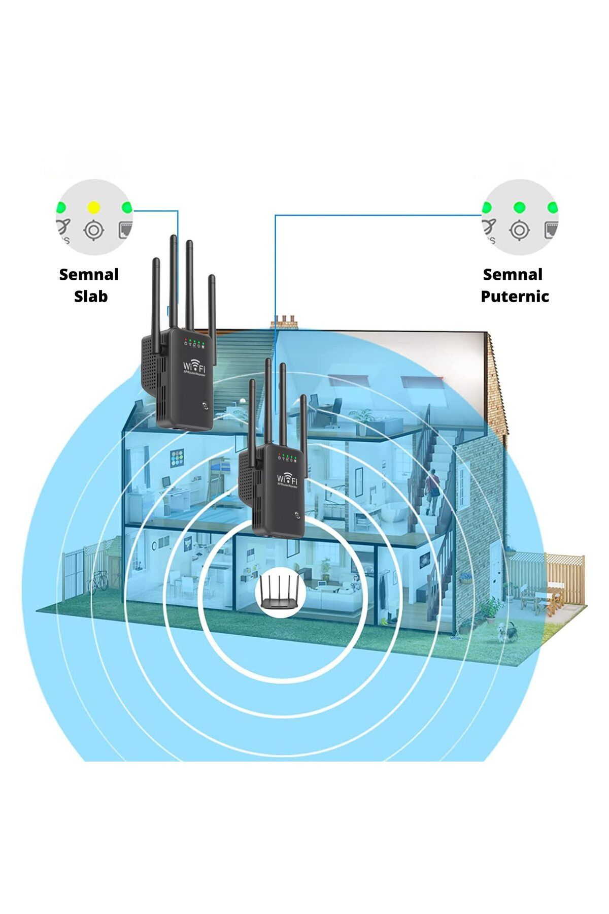 WowStep-Wireless Signal Amplifier, WiFi Range Extender, 2.4 Hz, 300 Mbps, WEP, WPA and WPA2, LAN, Black 5