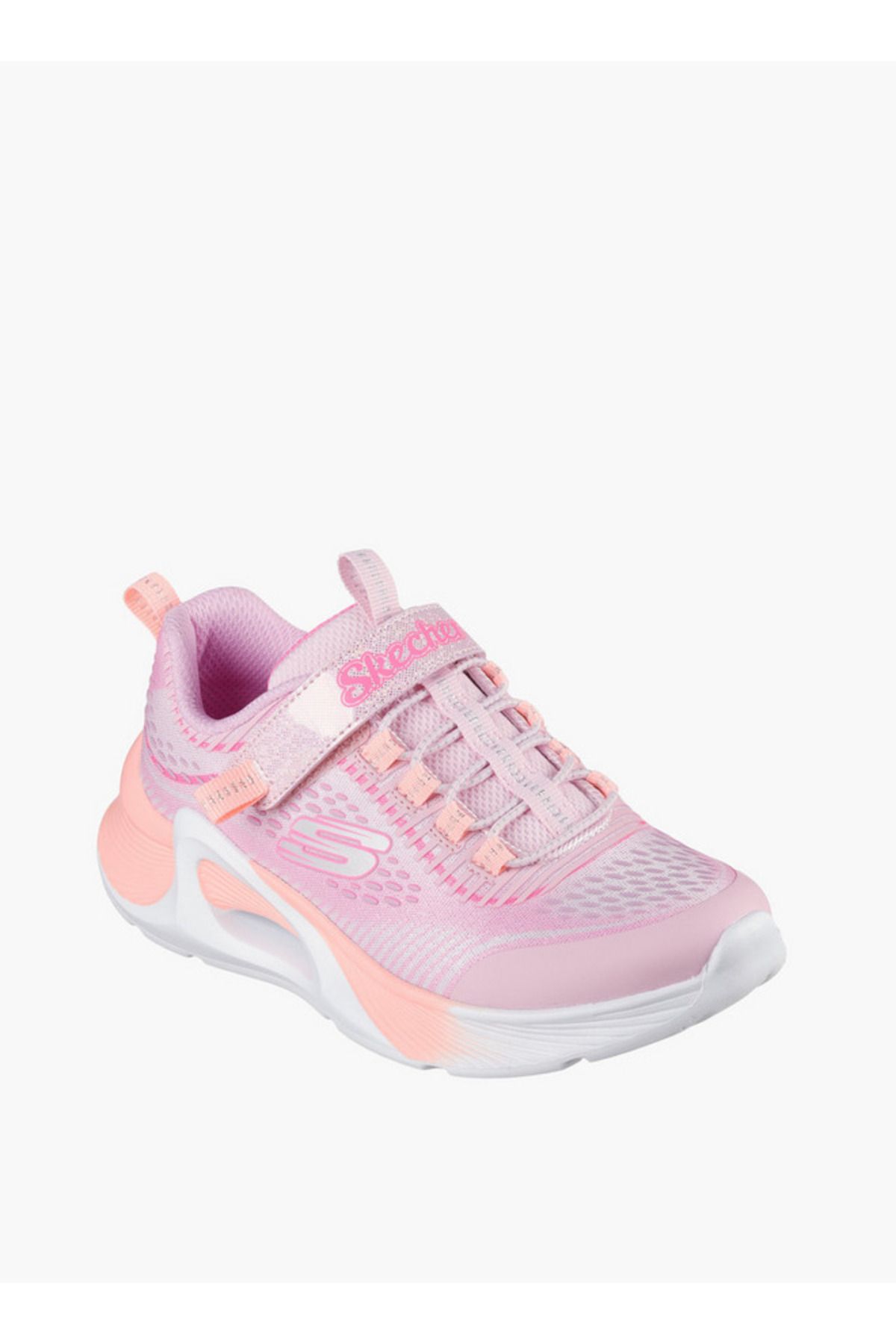 SKECHERS-Girls' TIDE TECH Sports Shoes with Hook and Loop Closure - 303896L-LPMT 1