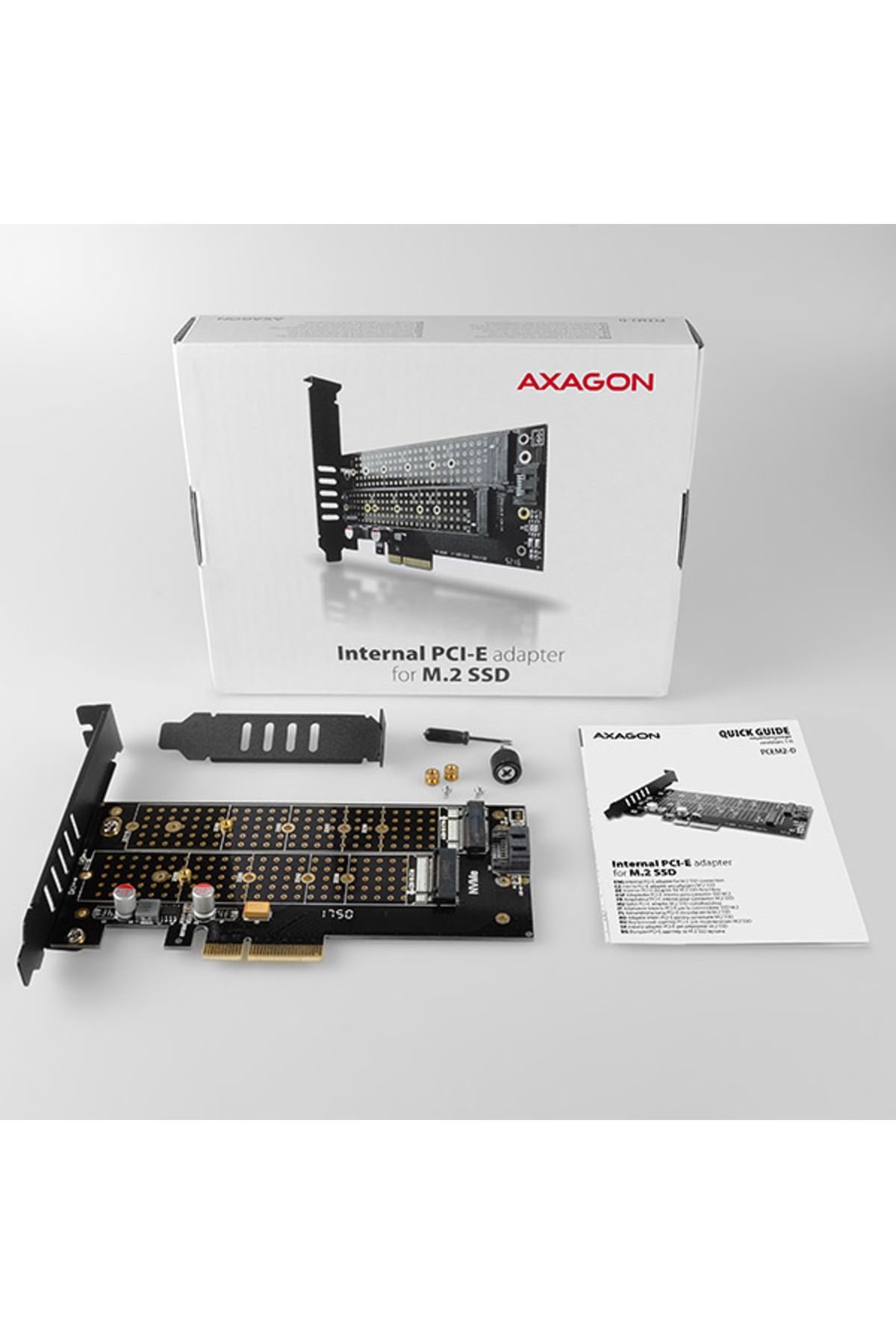 Axagon-PCI-Express x4 adapter to connect up to two M.2 disks to a computer | PCEM2-D 10