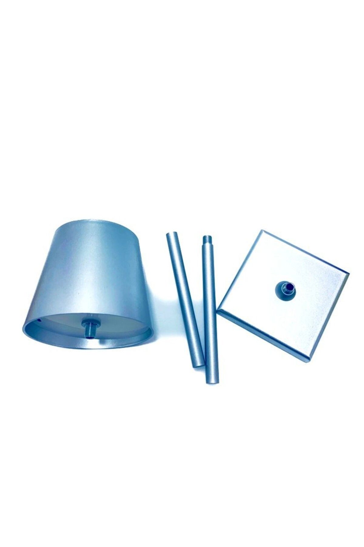 Tescomak-Rechargeable touch LED table lamp with silver telescopic rod 6
