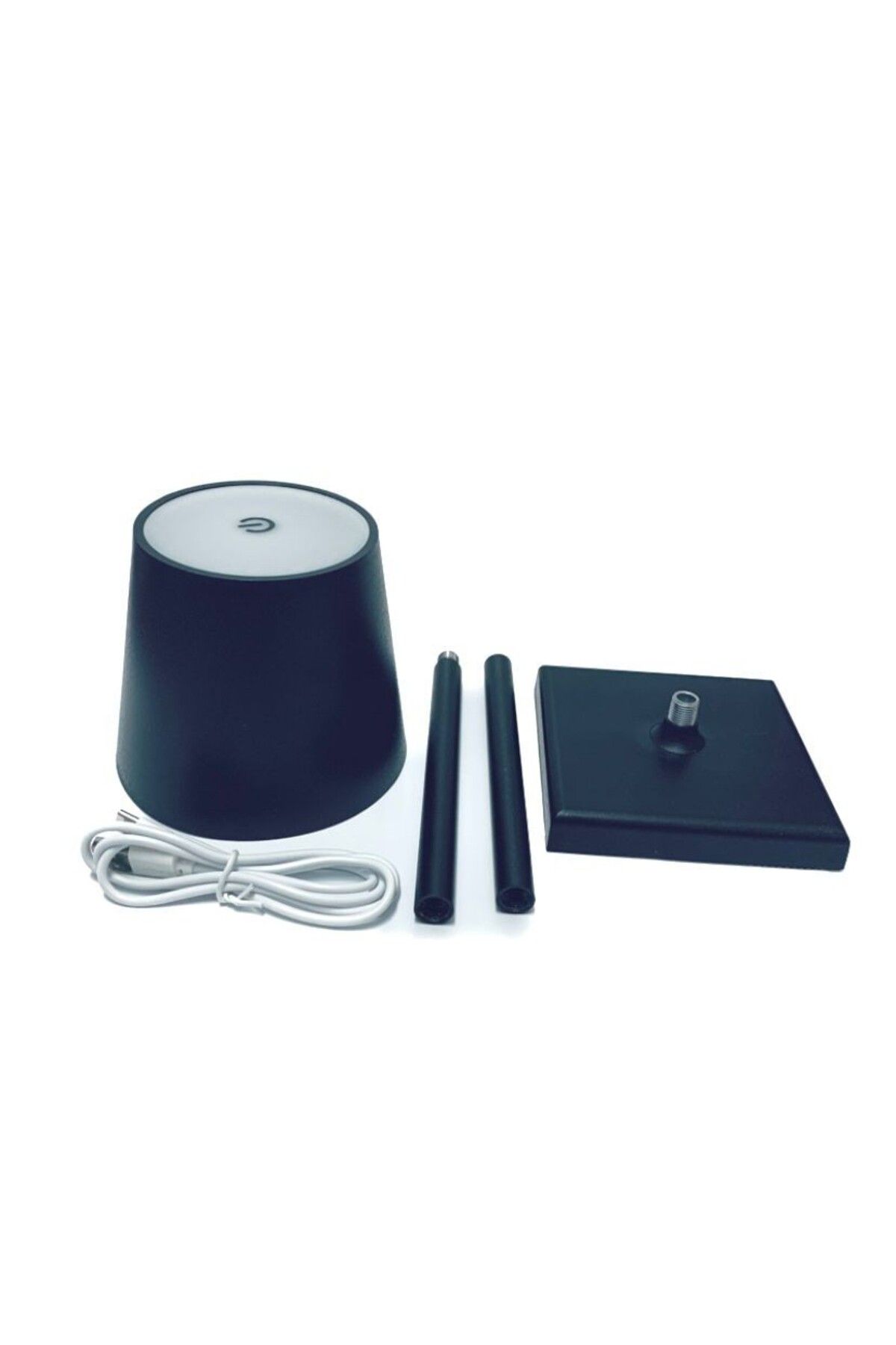 Tescomak-Rechargeable touch LED table lamp with telescopic rod, black 9