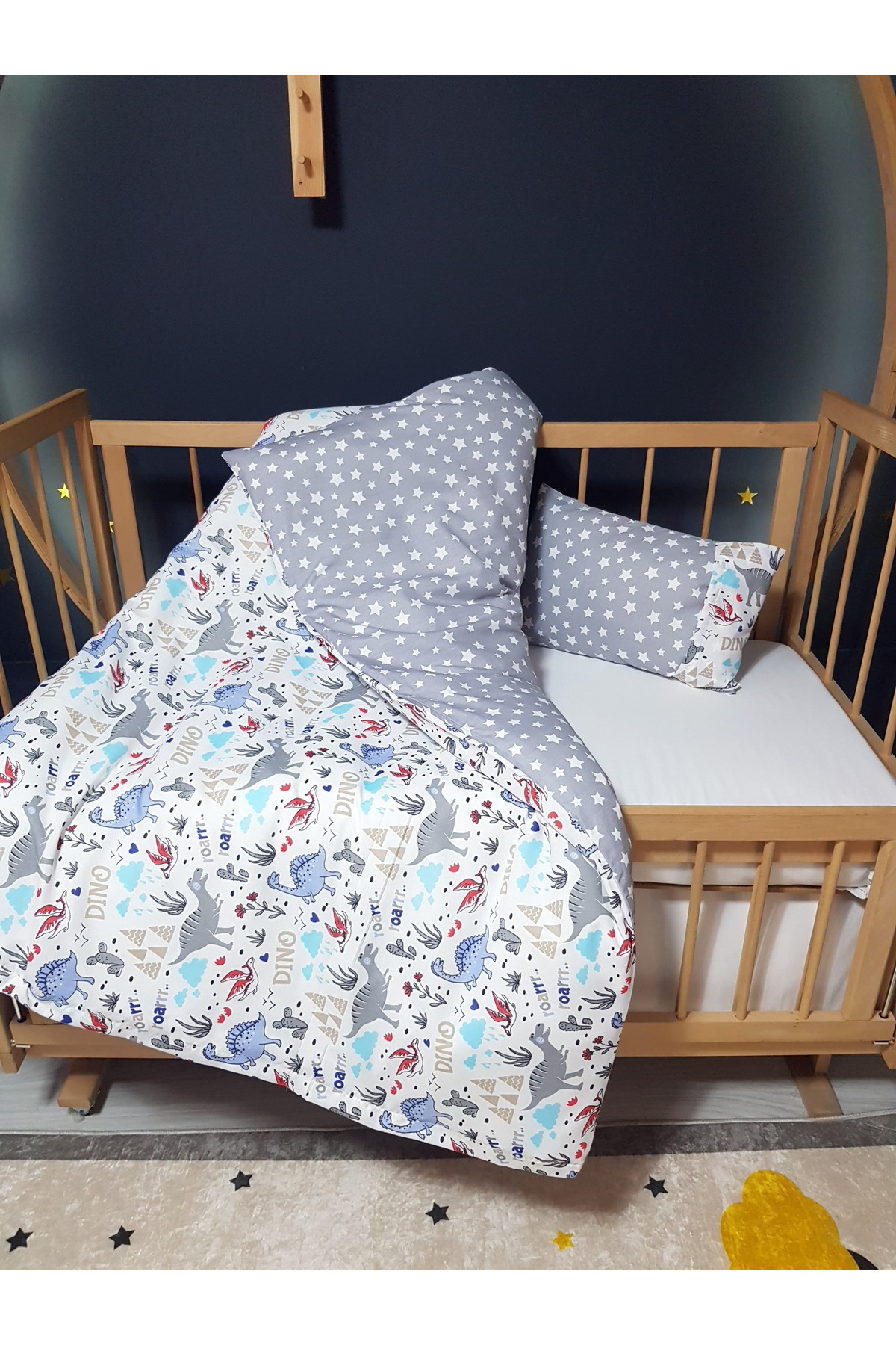 bebek_iklimi Bebek Yatak Örtüsü Tipi 3 Parça Nevresim Seti – Yorgan Kılıfı (95x135 cm), Çarşaf ve Yastık Kılıfı fotoğrafı 5 (önizleme)