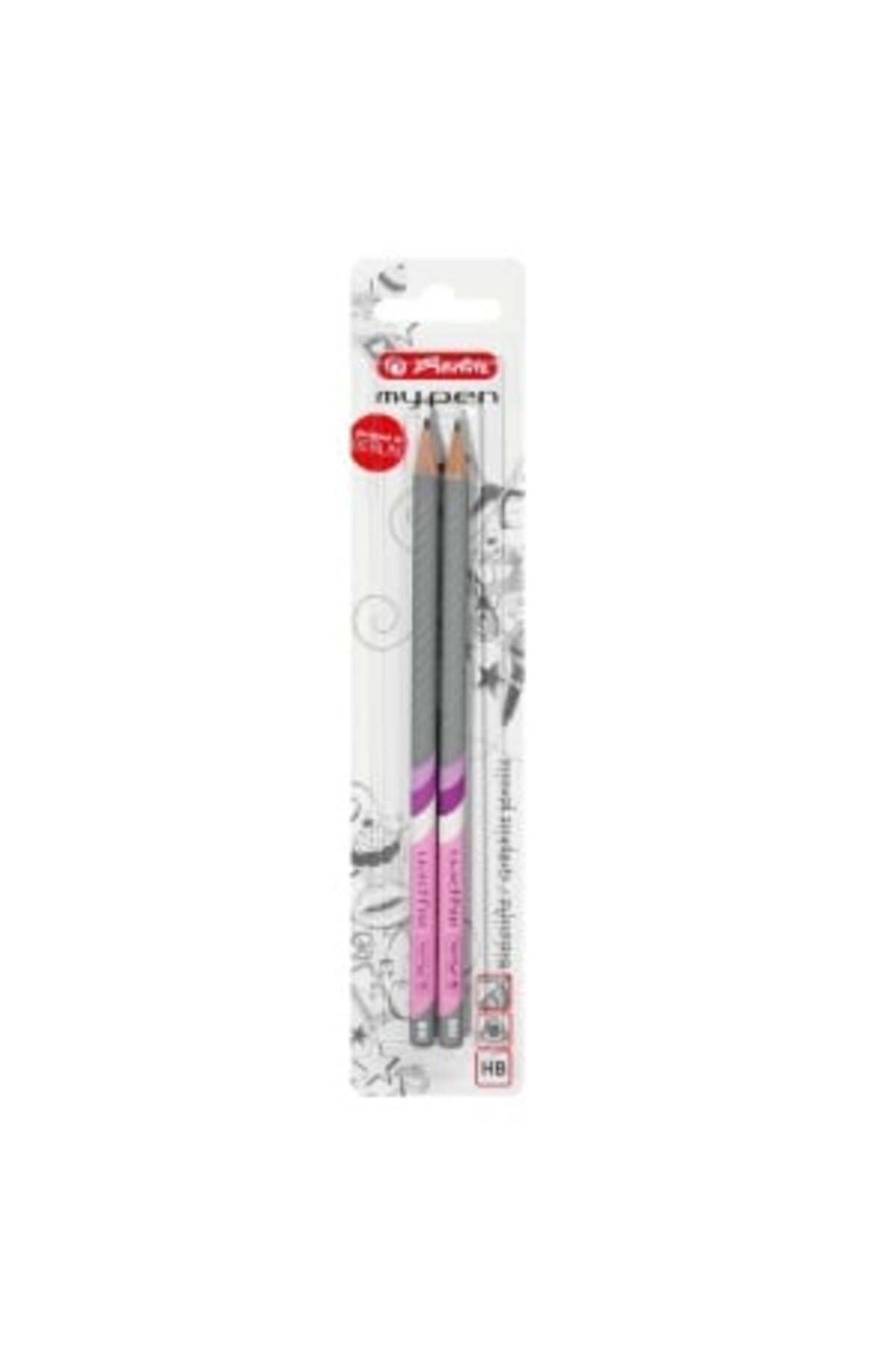 Herlitz-Creioane grafice My.pen, material lemn, mină HB, combinații de culori asortate, set de 2 4