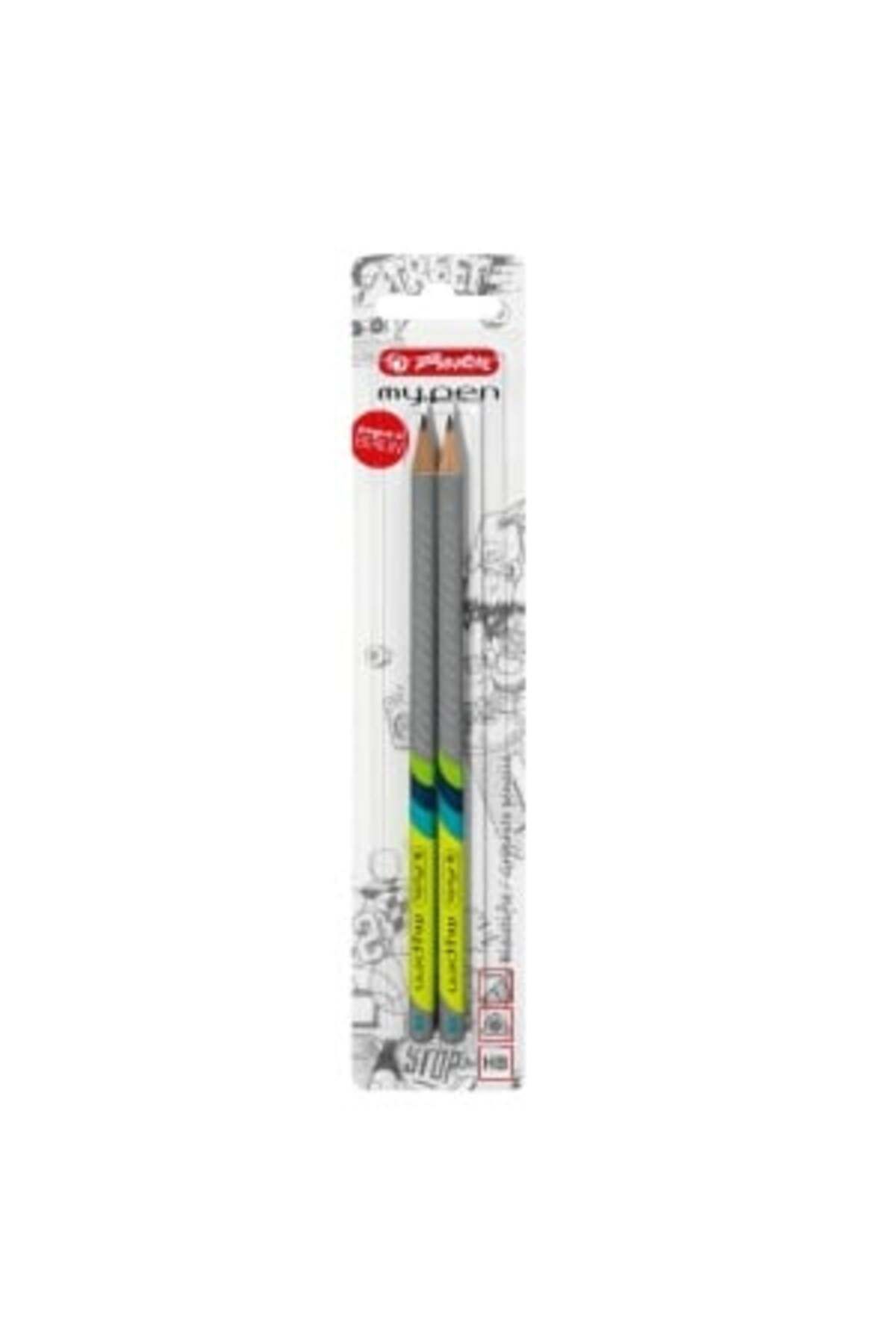 Herlitz-Creioane grafice My.pen, material lemn, mină HB, combinații de culori asortate, set de 2 3
