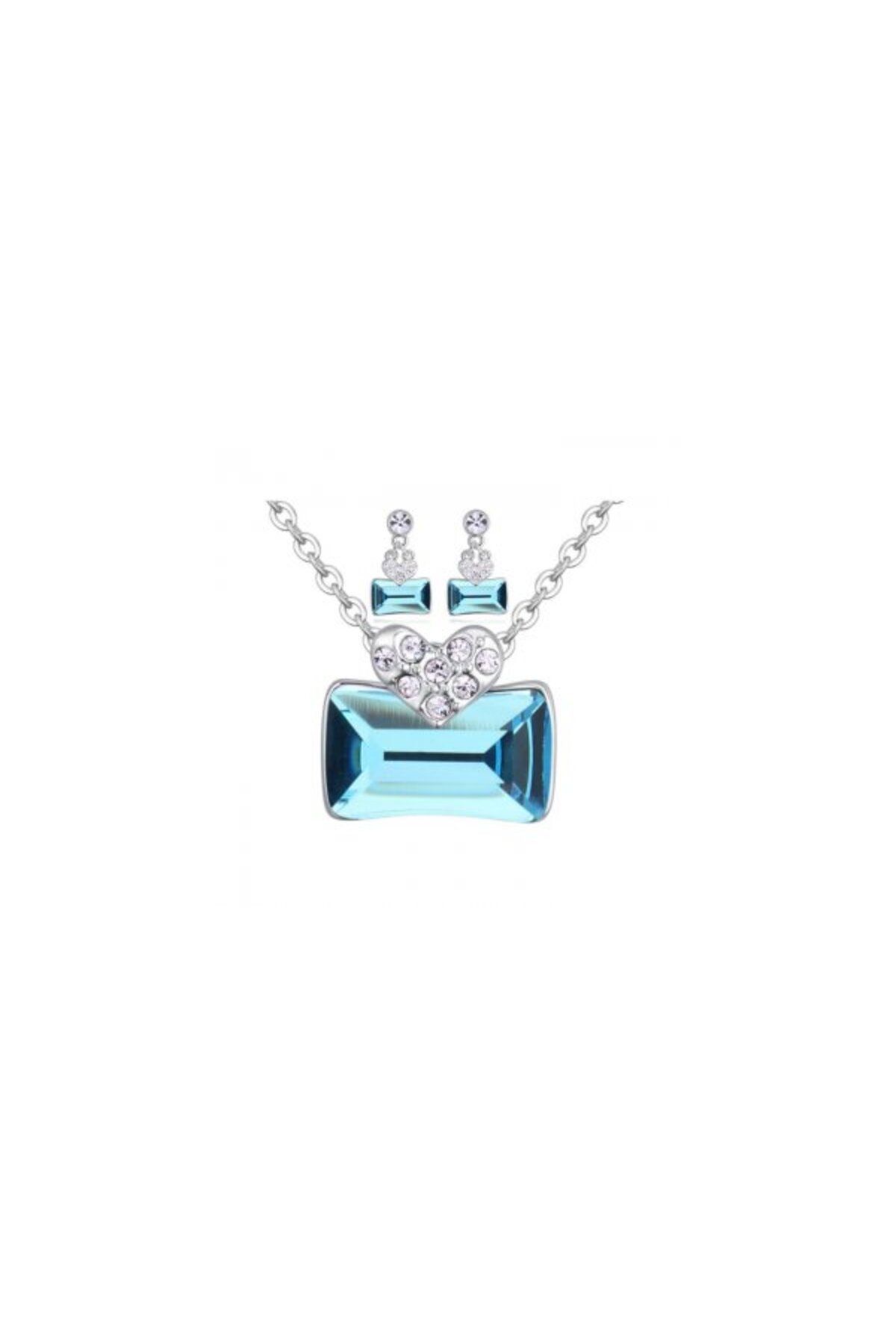 Kelan-Set bijuterii Passion Lady Aquamarine – cristale albastre revigorante, placate cu argint S925 2