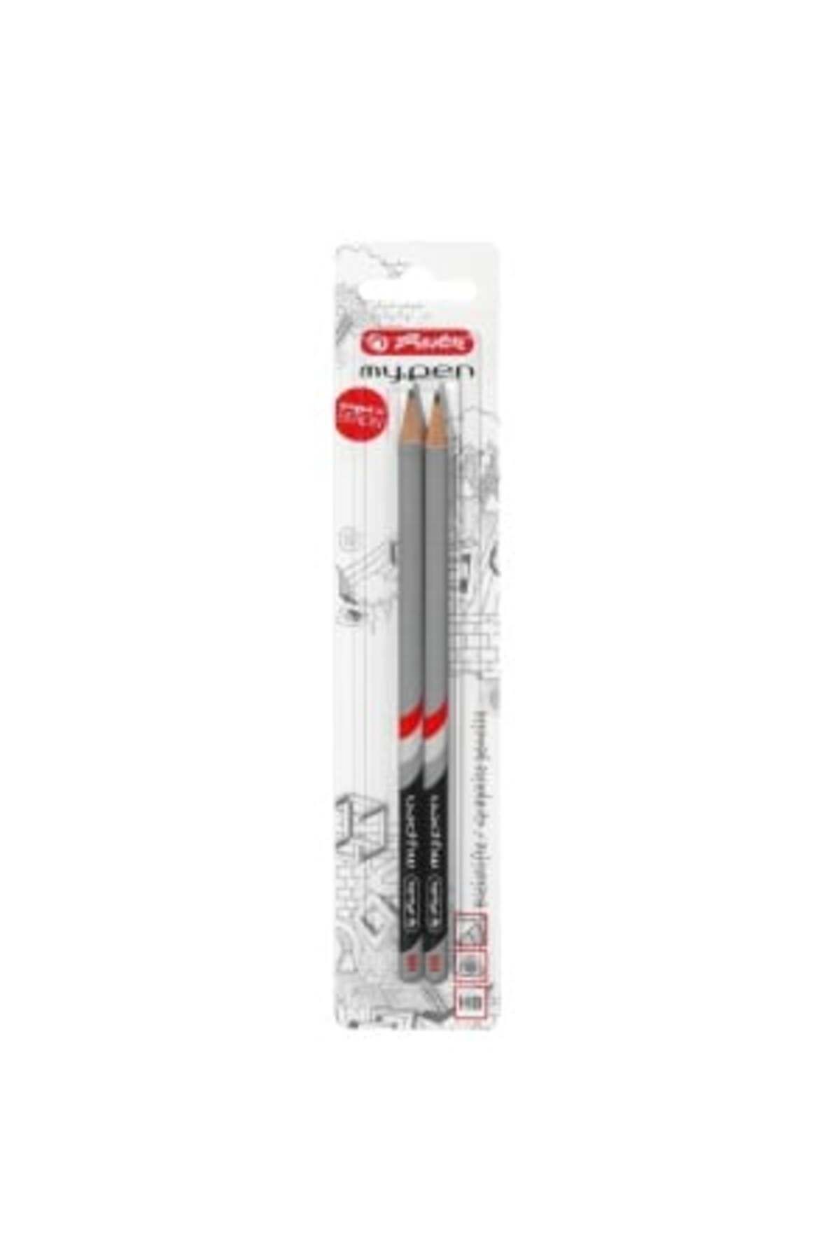 Herlitz-Creioane grafice My.pen, material lemn, mină HB, combinații de culori asortate, set de 2 5