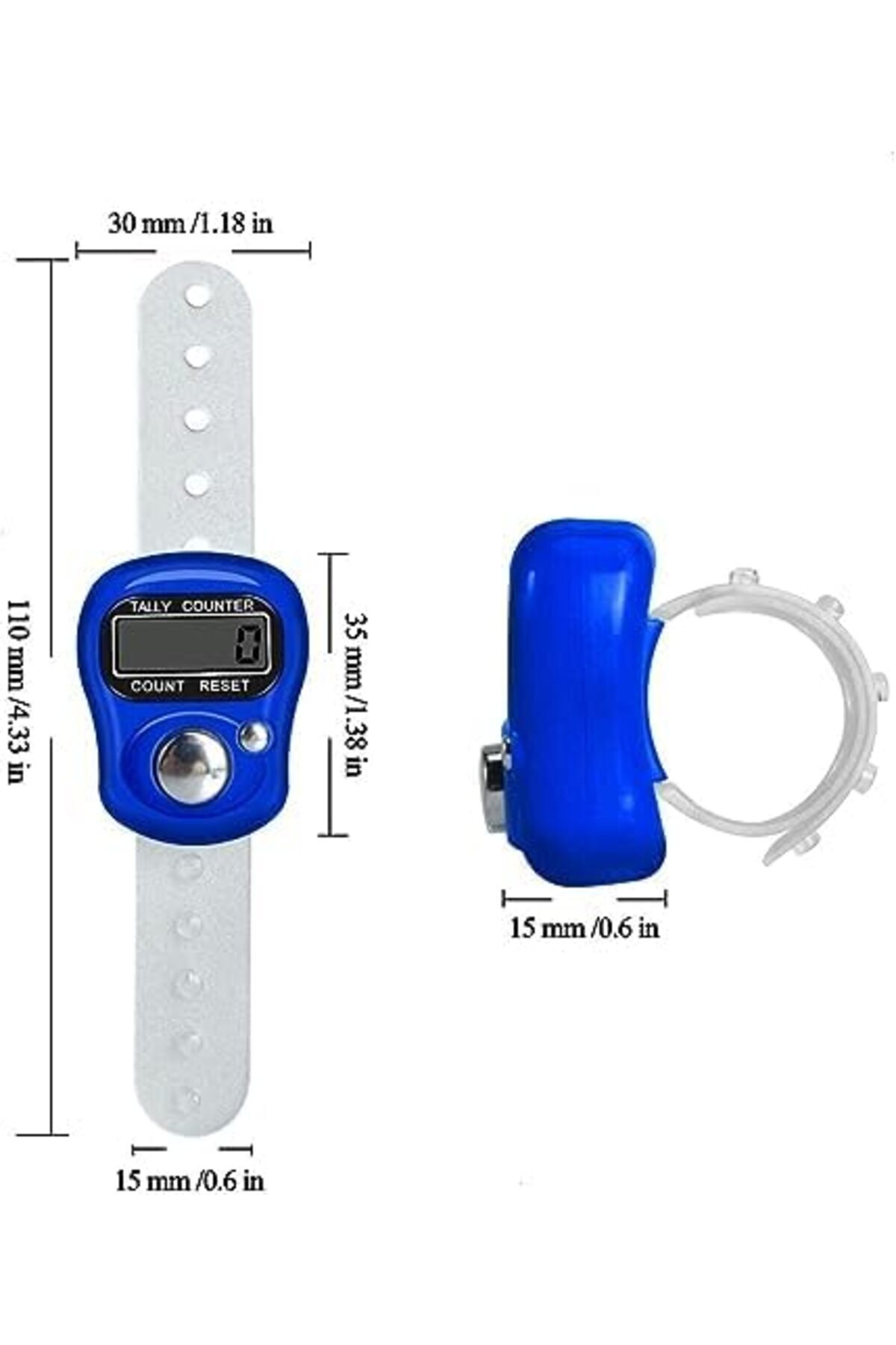 Yuwell-YU WELL 5 Digit Electronic Digital Tally Counter with reset Button Handheld LCD Ring 1 Piece 6