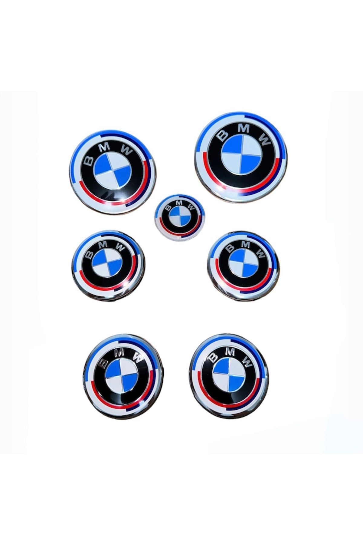 MAF-Complete Set of 7 Logo Emblems Compatible with BMW 50th Anniversary Edition, Post 2017 Models 2