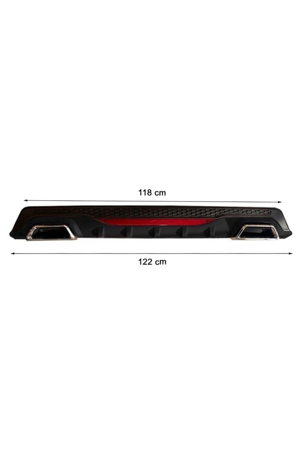 DELUXETUNING-Difuzor bara spate universal, ELITE PLUS B Design, negru cu catadioptru reflectorizant 2