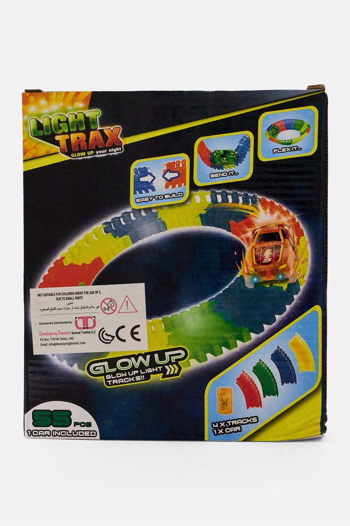 Happyline-Happy Line Flexible Track Set 55 Pcs With Car, Assorted 2