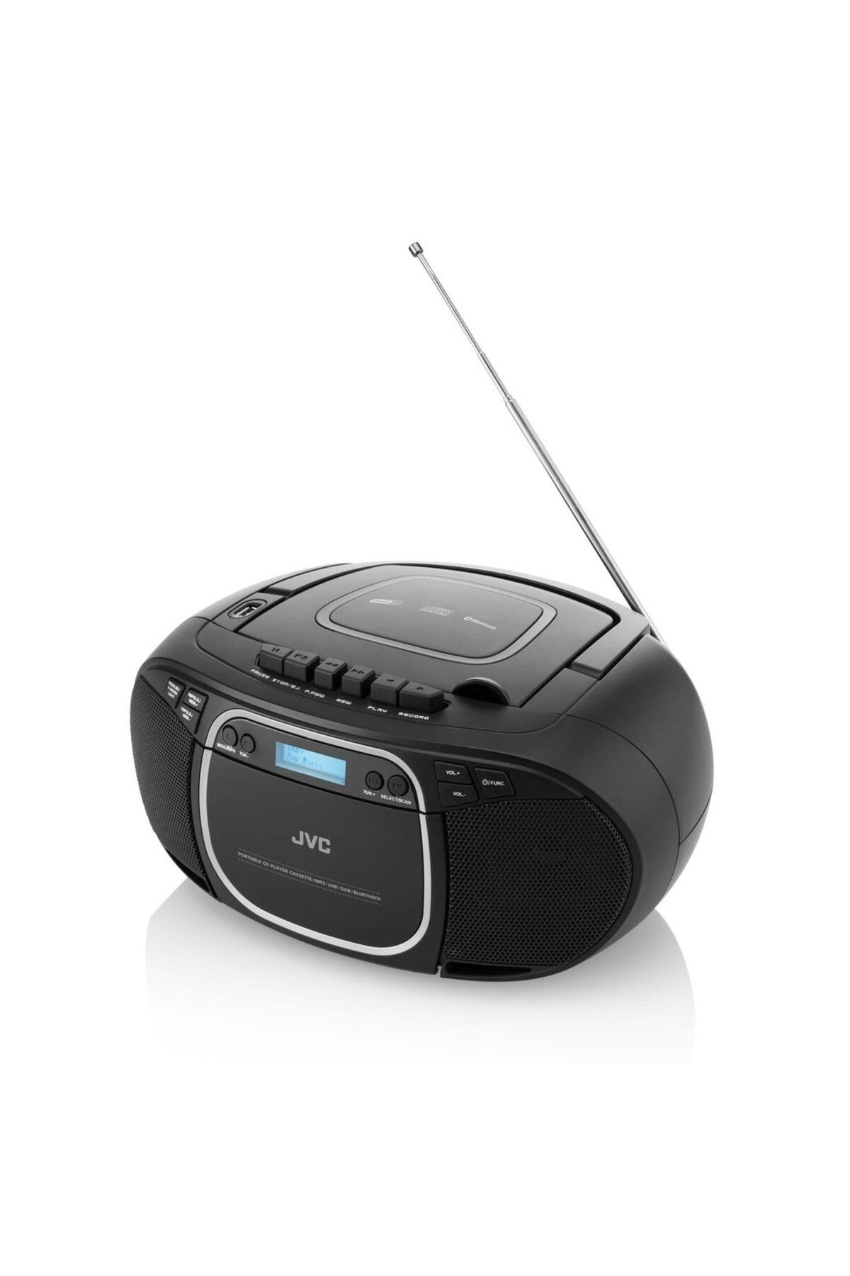 JVC-Radio cassette player with CD player RC-E561B-DAB,2 x 1.5 W RMS,Bluetooth/USB/MP3, DAB+/Tuner FM 6