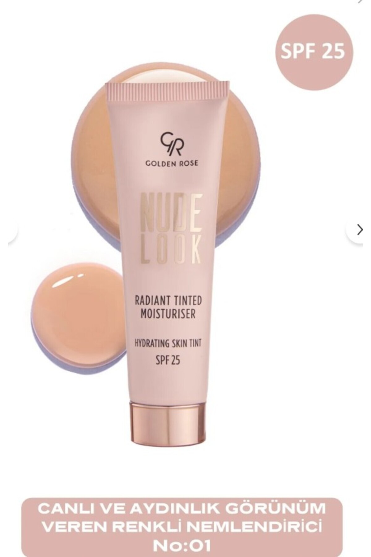 Golden Rose Nude Look Radiant Tinted Moist. No:01Fairtint