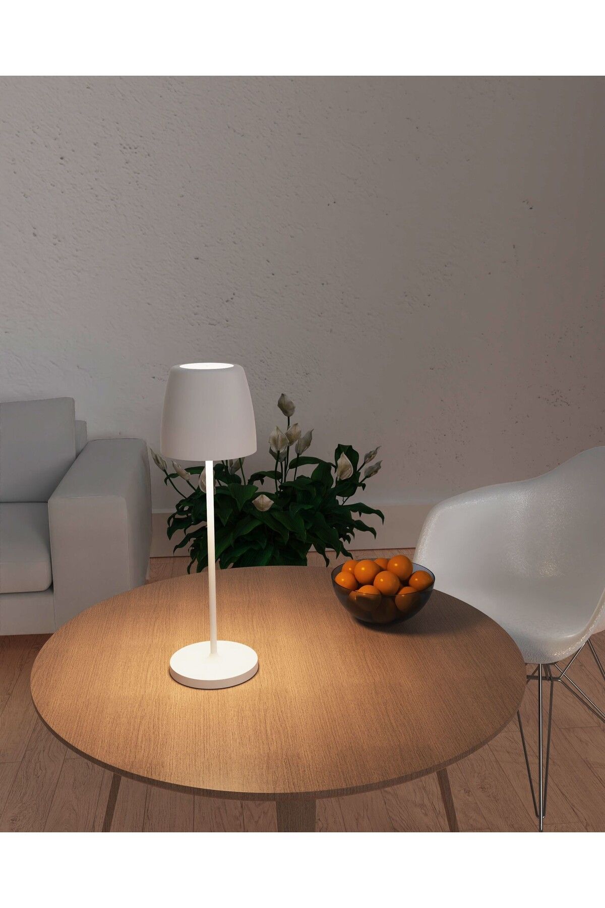 Tescomak-Rechargeable touch LED table lamp with telescopic rod, 200LM gray 6
