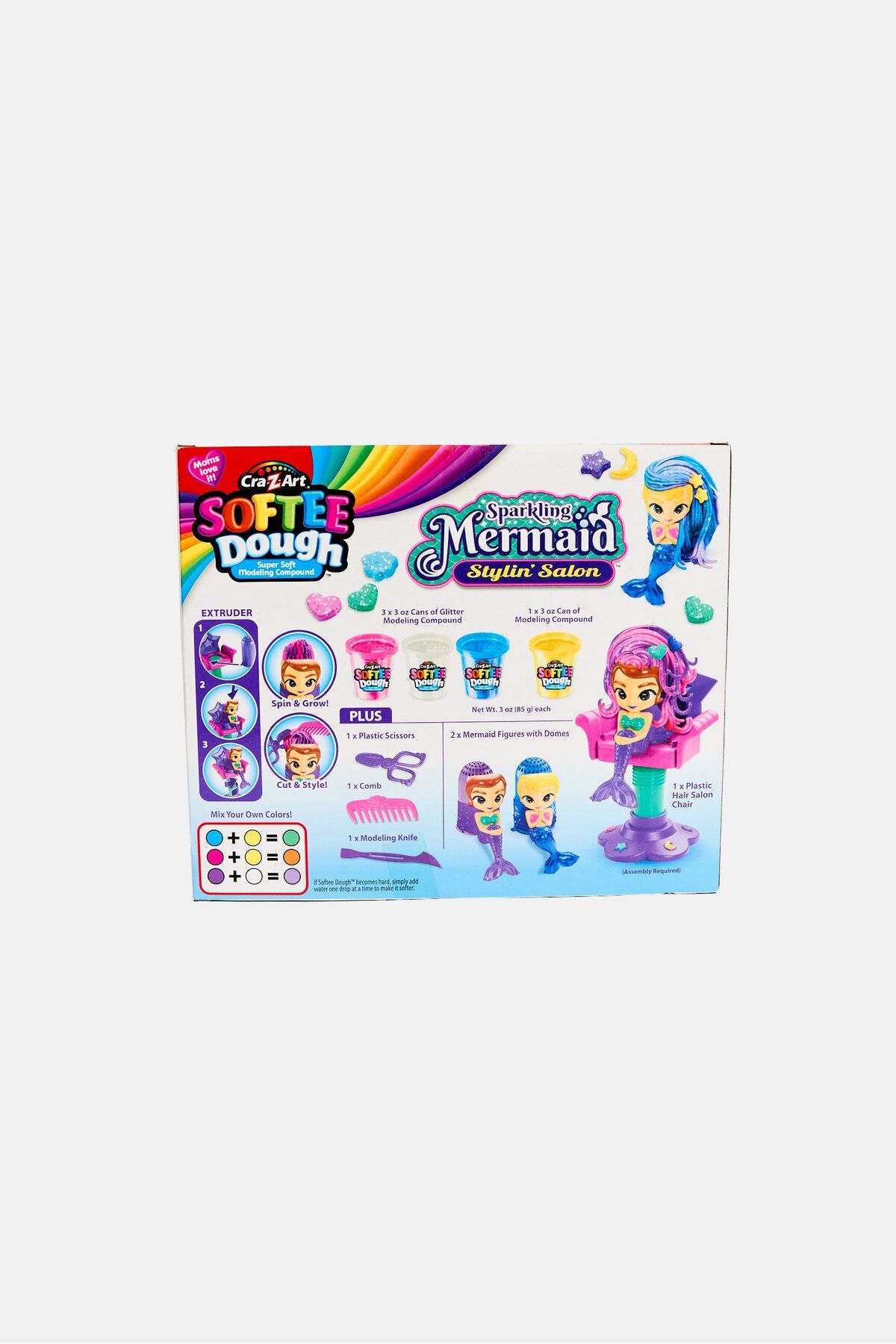 CrazArt-Softee Dough - Modeling Compounds Sparkling Mermaid Stylin Salon Playset 2