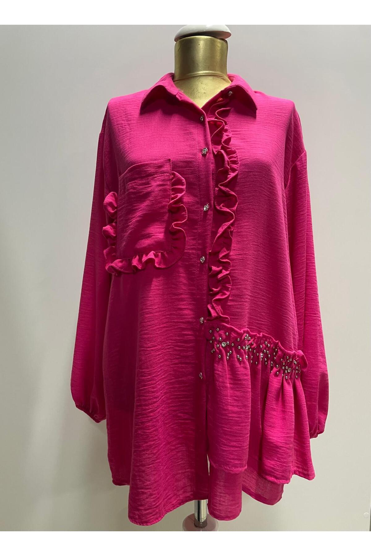 modaşeyma fırfır detaylı gömlek