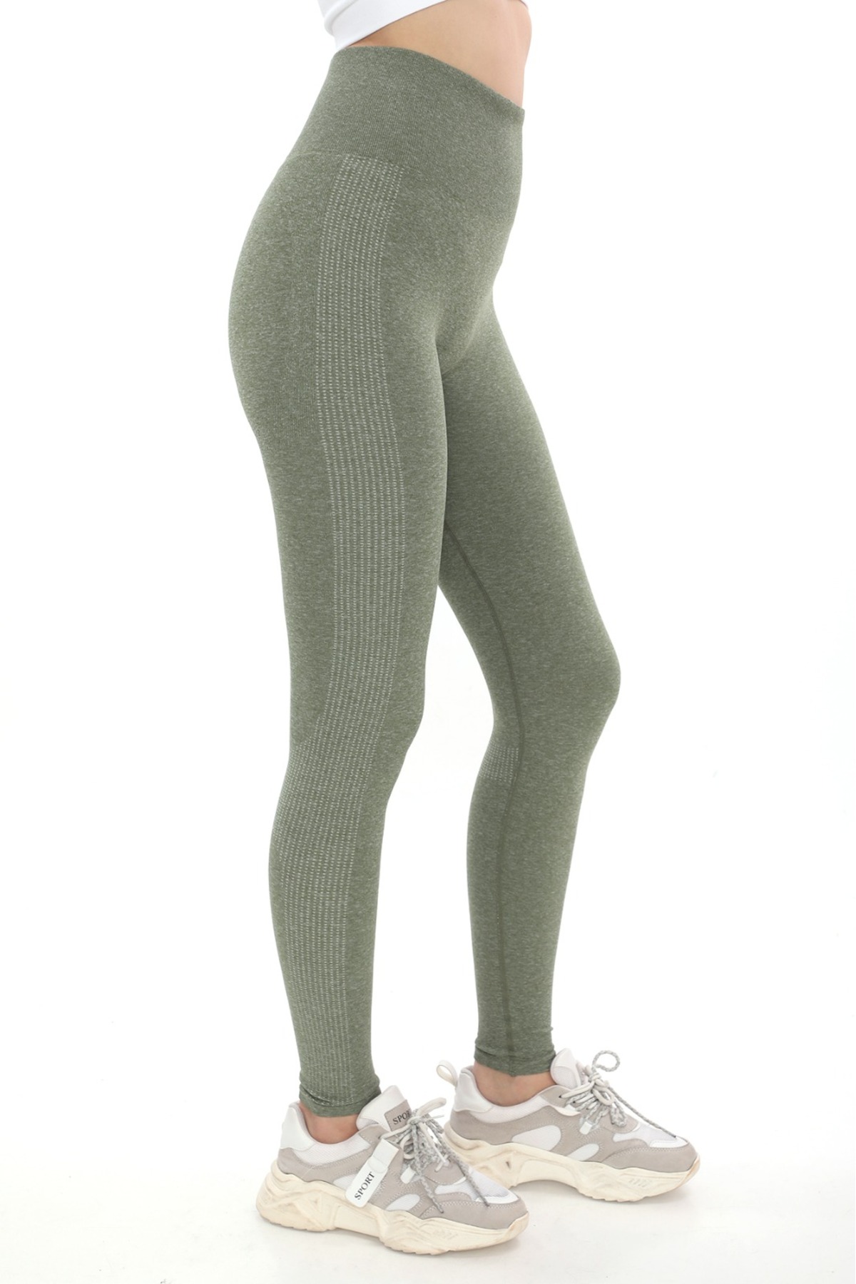 NOLYA MODA  Yüksek Bel Dikişsiz Spor Tayt - Görsel 2