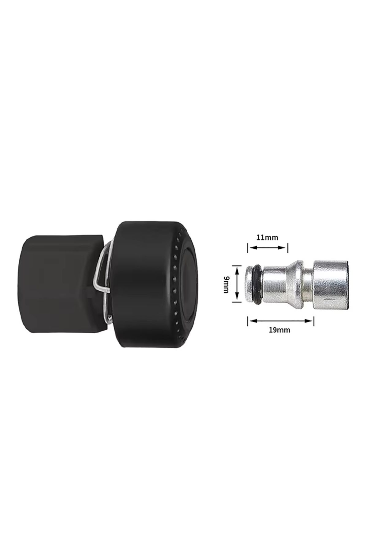 Rosfix-ClickFit Nilfisk 5 Adapter M22 - Szybkozłącze do myjek | Gwint M22x1,5 | Wtyk typu Click | Czarny | 2