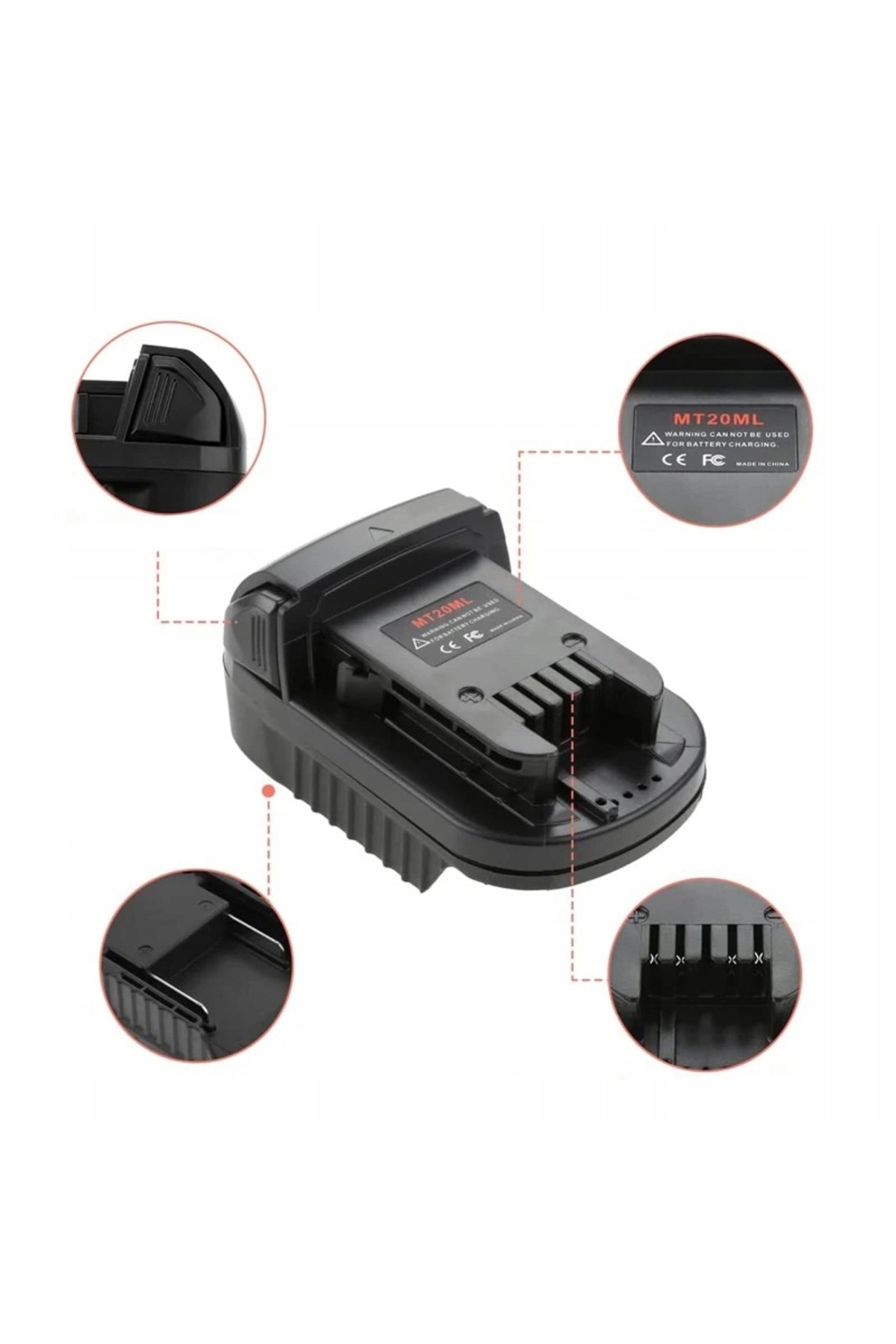 Rosfix-Adapter / Konwerter akumulatora Makita 18V do Milwaukee 18V (MT20ML) 4