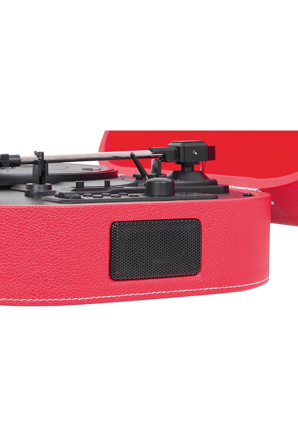 Trevi-Portable pickup with built-in battery, stereo recording on USB stick, Bluetooth, red 5