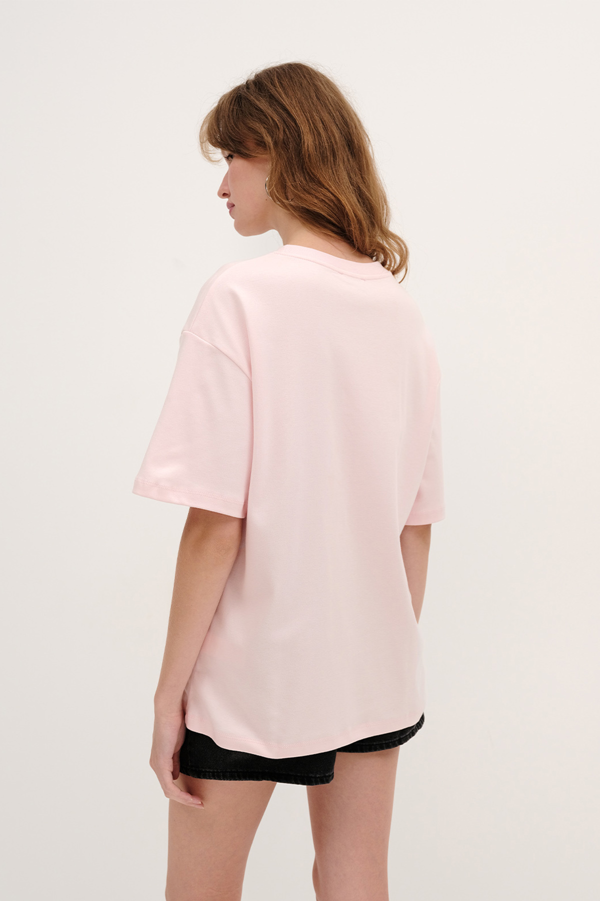 Addax  Kalın Oversize Basic T-shirt P17865 - Görsel 5