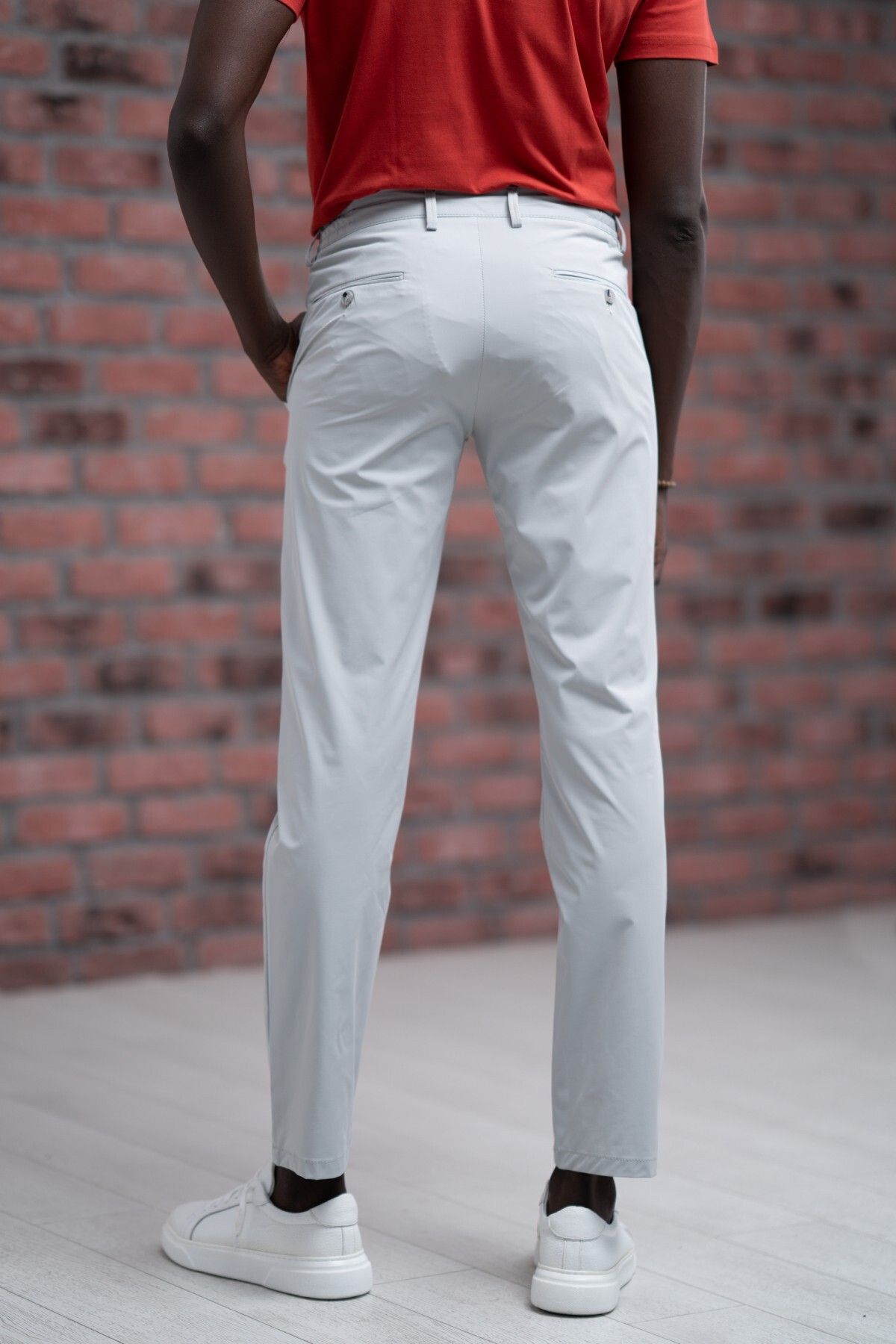 Paul Martin-Regular Fit Lycra Parachute Fabric Jogger Pants with Threaded Waist and Elastic 6