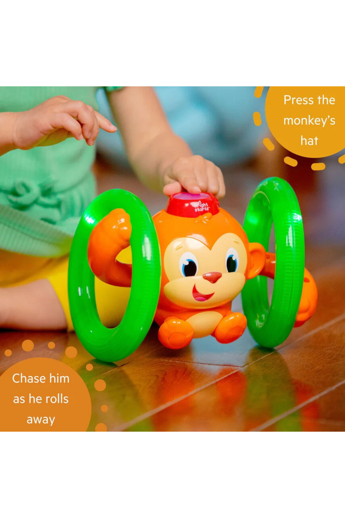 بازیچه میمون چرخان و درخشان برای نوزادان و کودکان، ۶ تا ۳۶ ماه