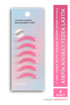 Muggio Yedek Lastik Seti 6 Adet Kirpik Kıvırıcı Pedi Yumuşak Silikon