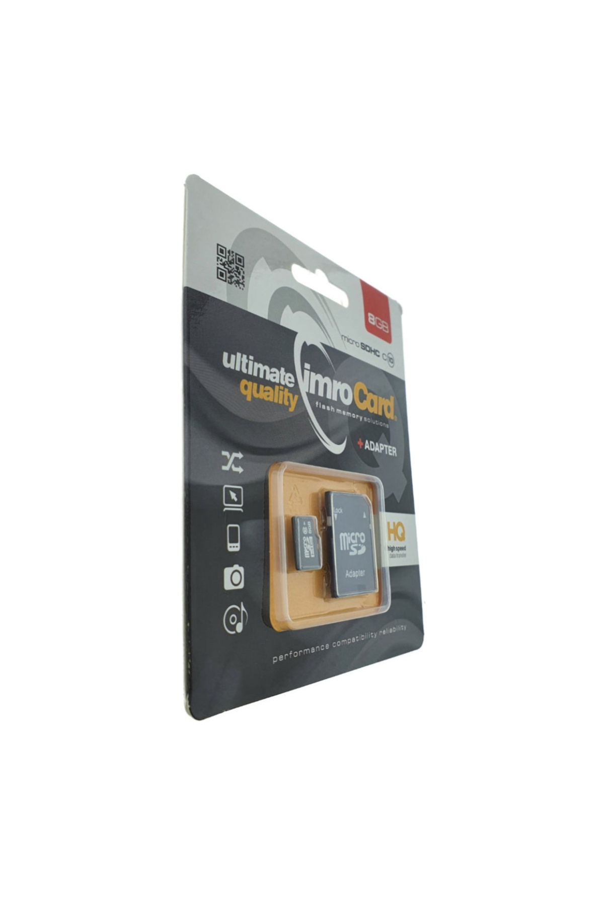Imro-Micro SDHC memory card 8 GB class 10, 01547, with adapter 2