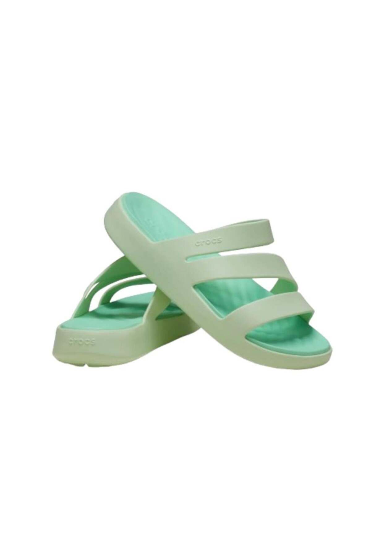 Crocs-Getaway Strappy 209587-3Yh Women's Green Sandals & Slippers 4