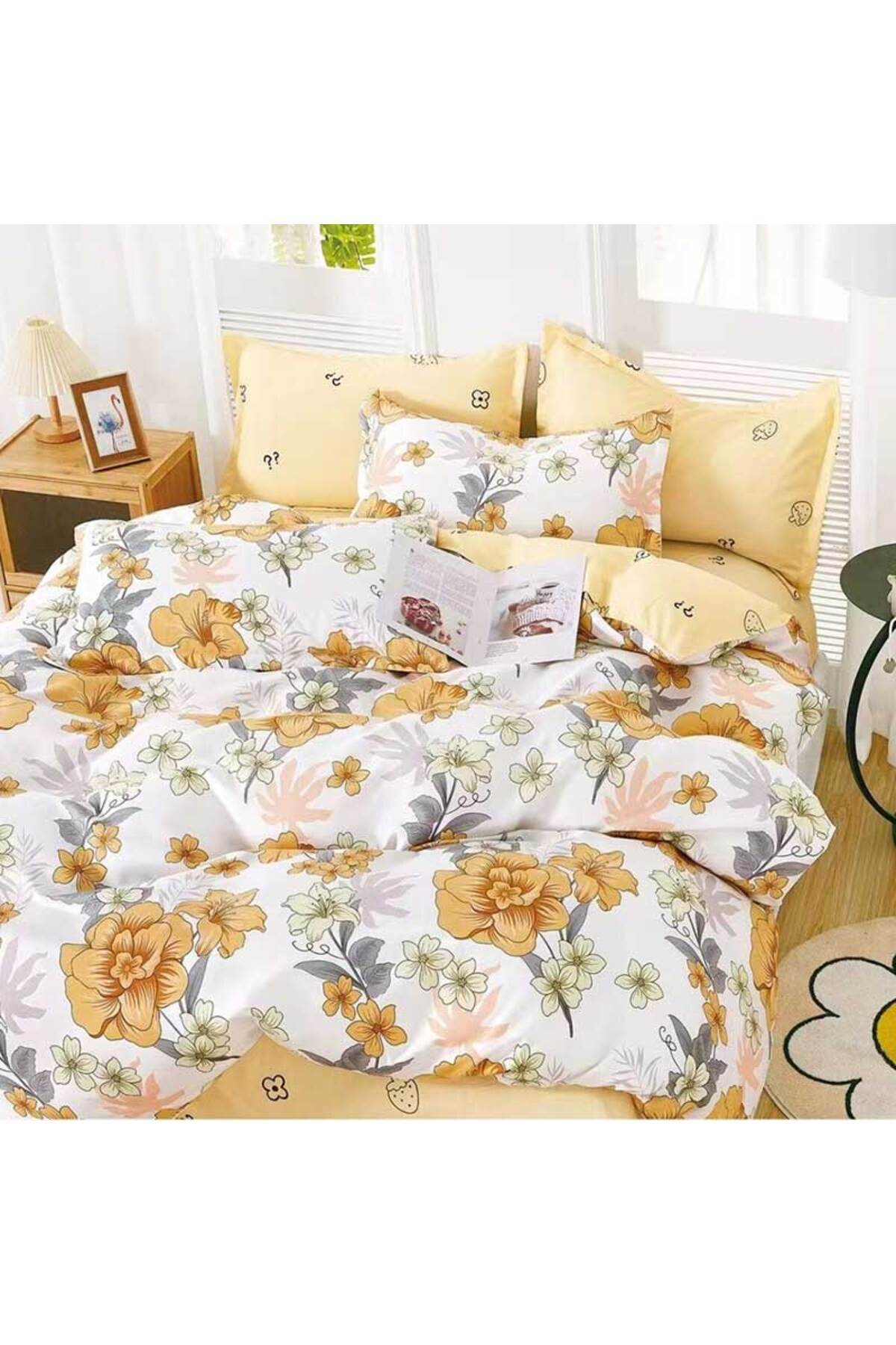 Patul Λινό από λεπτό βαμβάκι, θειούχο, διπλό κρεβάτι, 2 άτομα, 6 τεμάχια