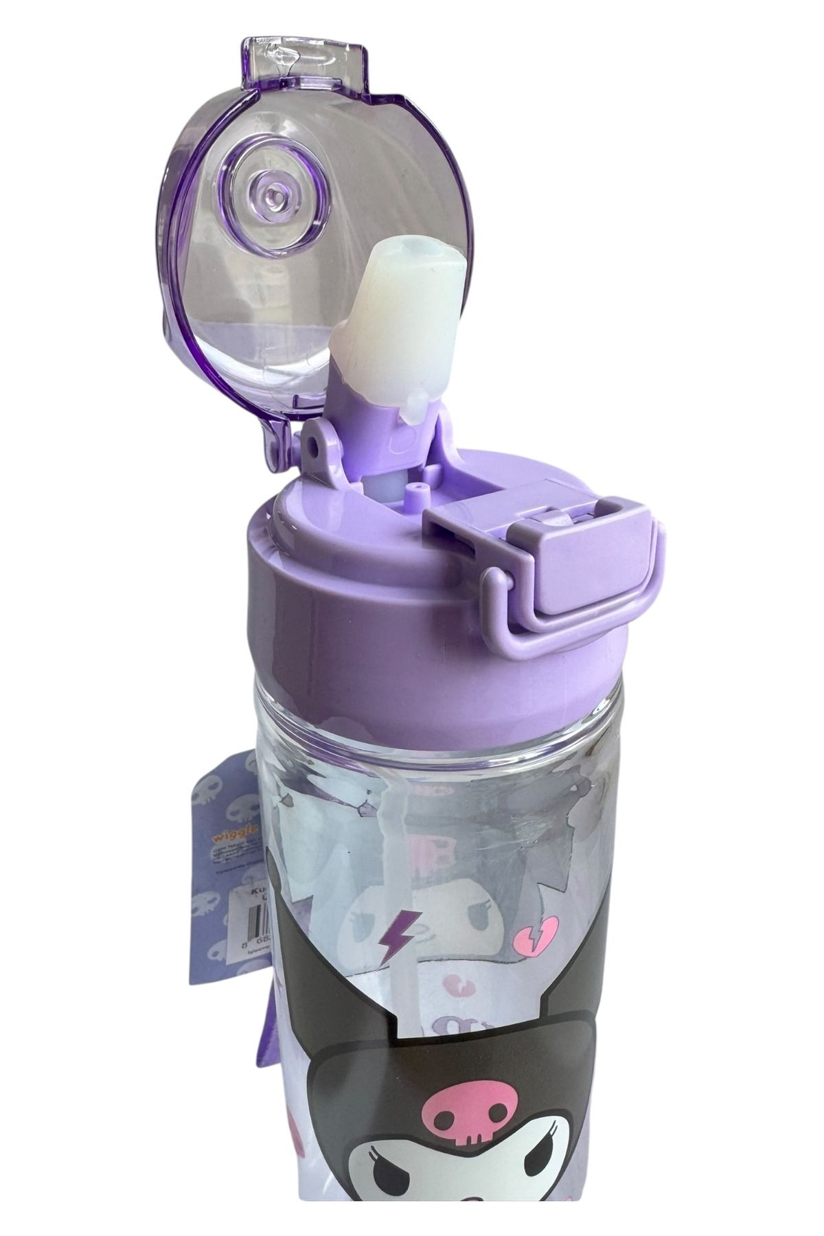 Polin-Kuromi Licensed Water Bottle with Straw, 500ml, Purple 5