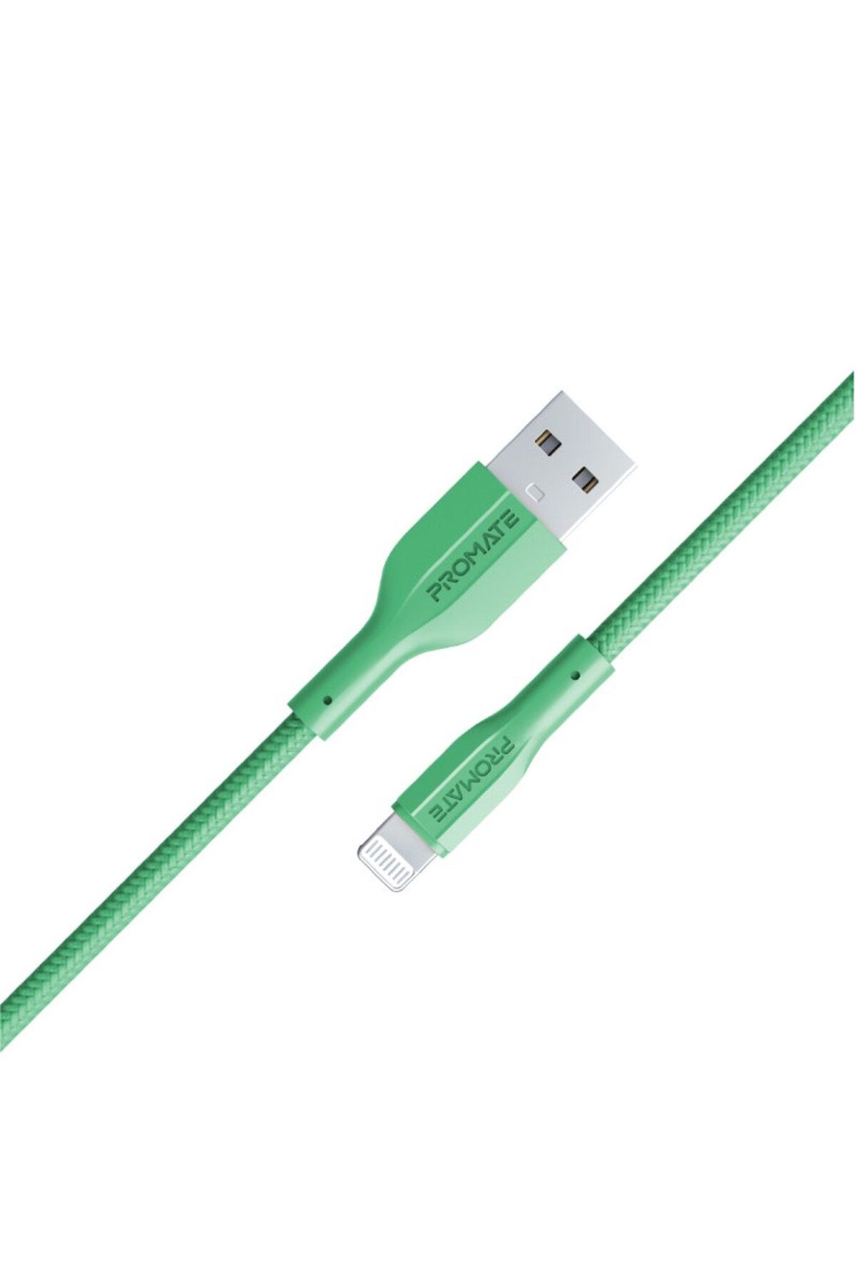Promate-Robust and durable 10W USB-A to Lightning charging cable with 480Mbps data transfer 1