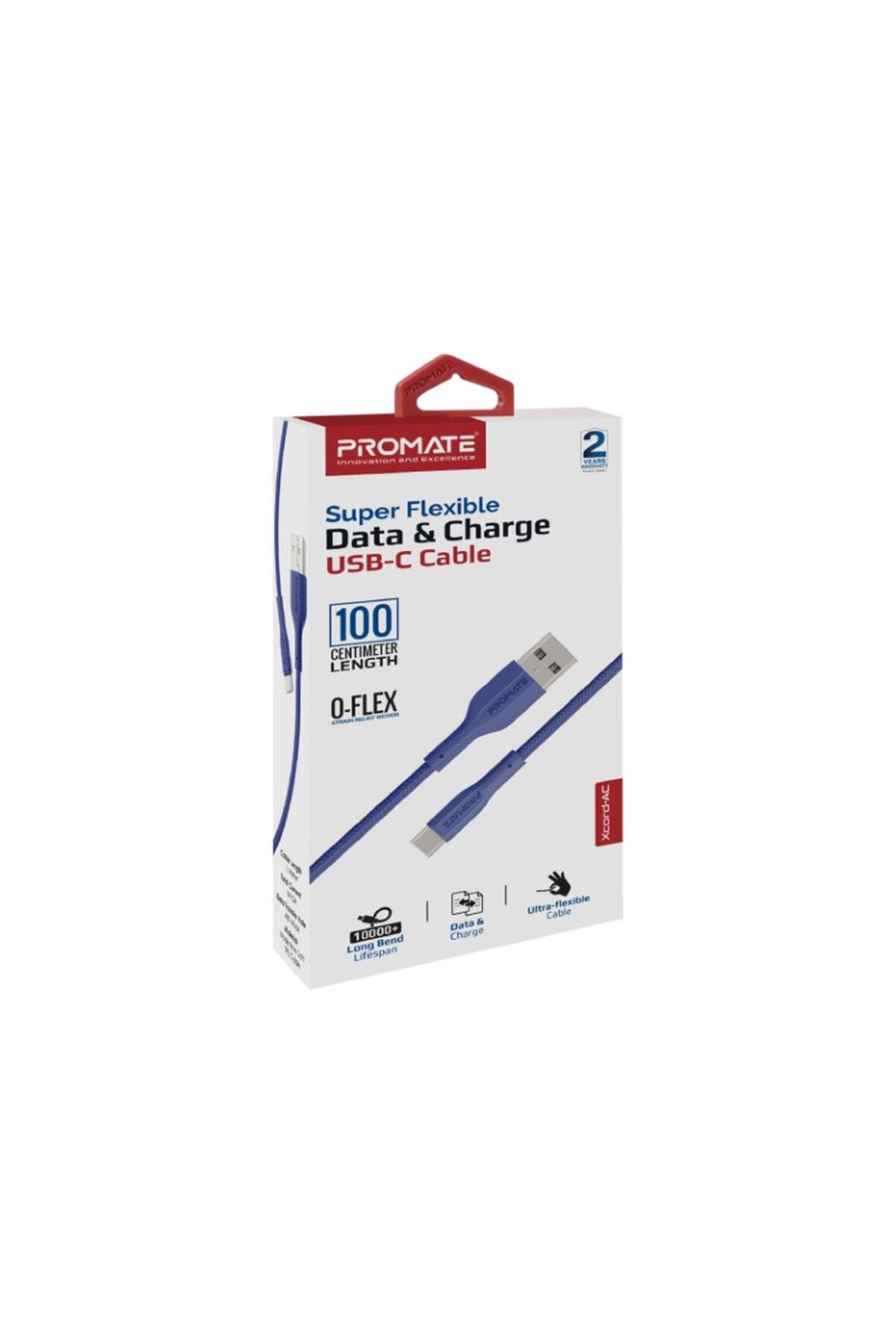 Promate-USB-C™ to USB-C™ Cable, 60W Fast Power Delivery with 480Mbps Data Sync 3