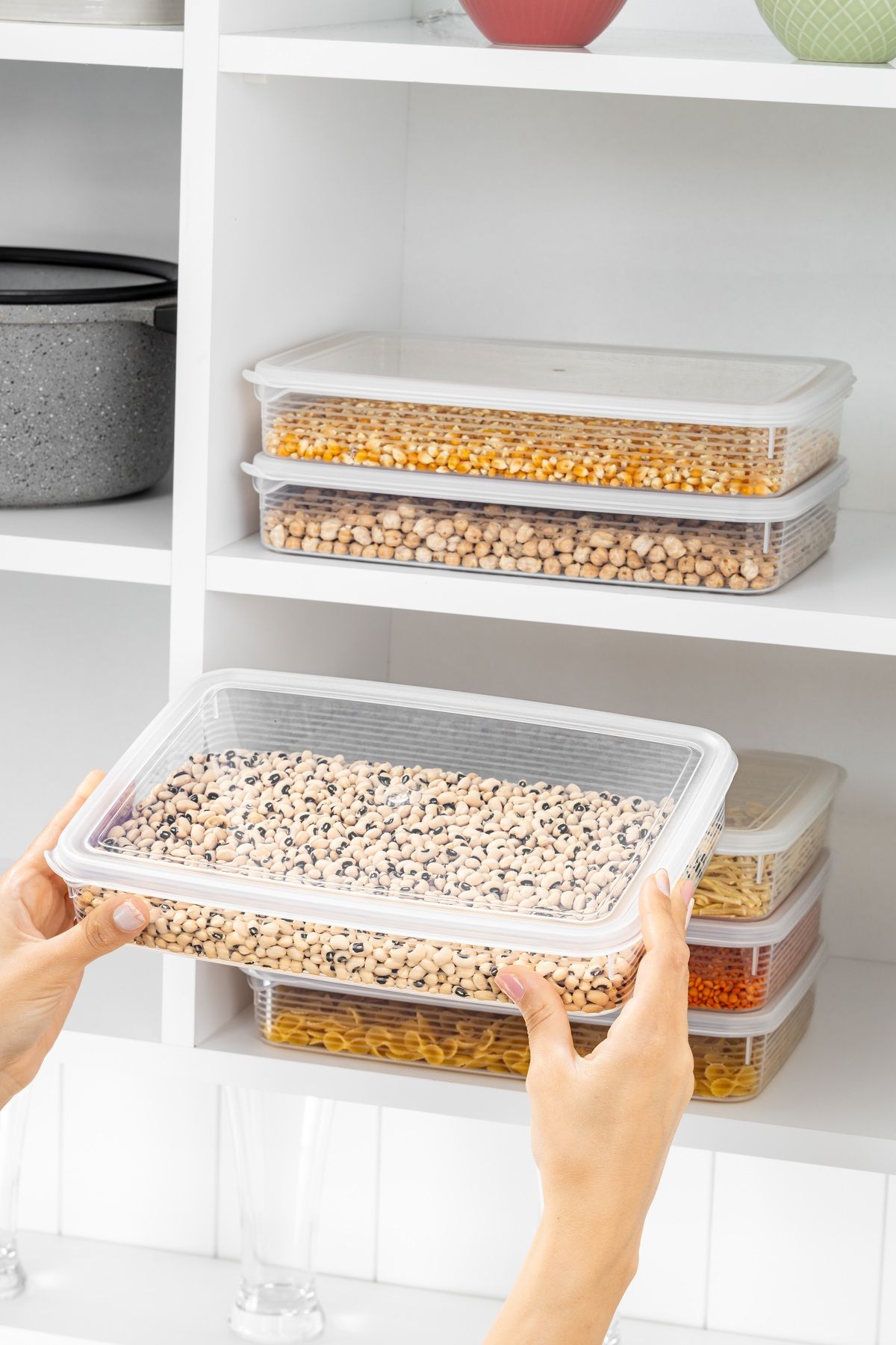 BRAMBLE LIFE-2.3 Lt Rectangular Food Pulses Storage Container Set 3