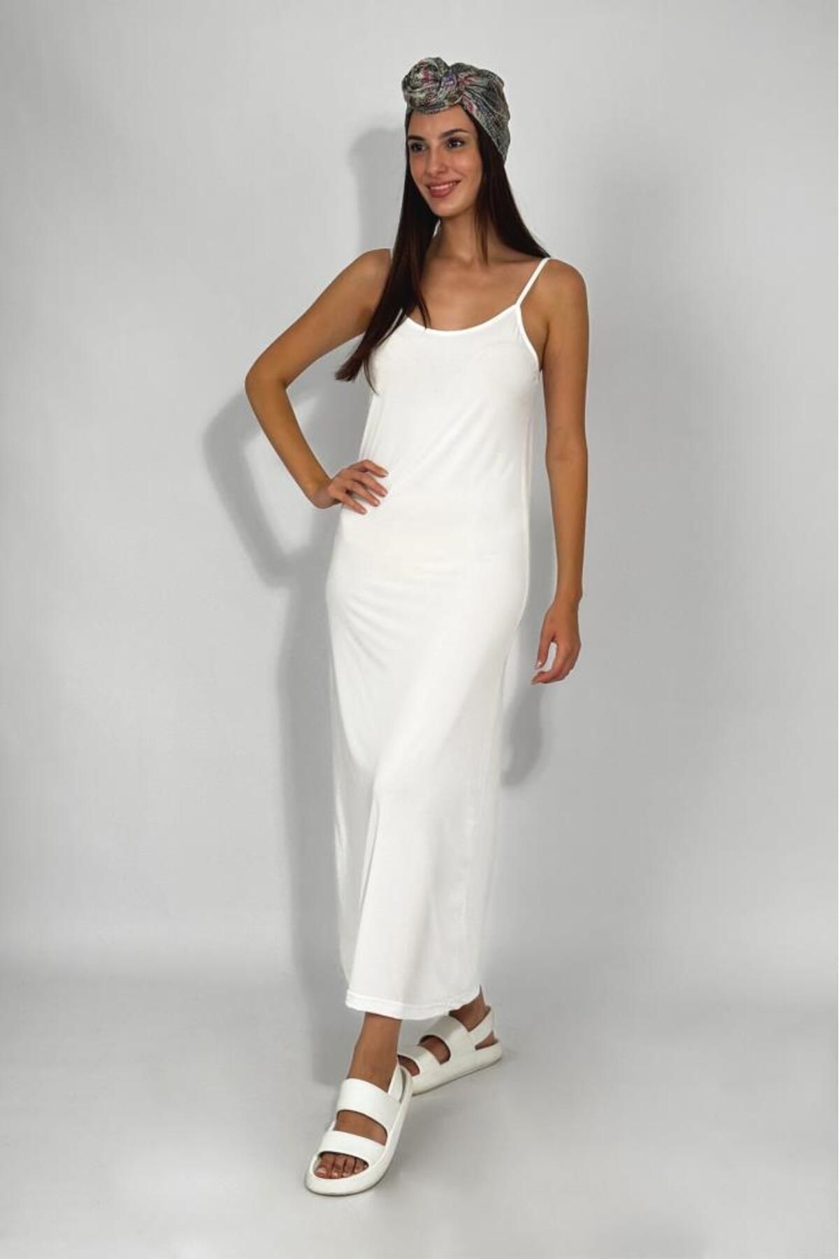 Betimoda-Rochie lungă pentru femei, din țesătură Sandy, cu curea de frânghie, culoare uni, ajustată/îmbrățișată, strânsă, elastică, confortabilă, ecru 3