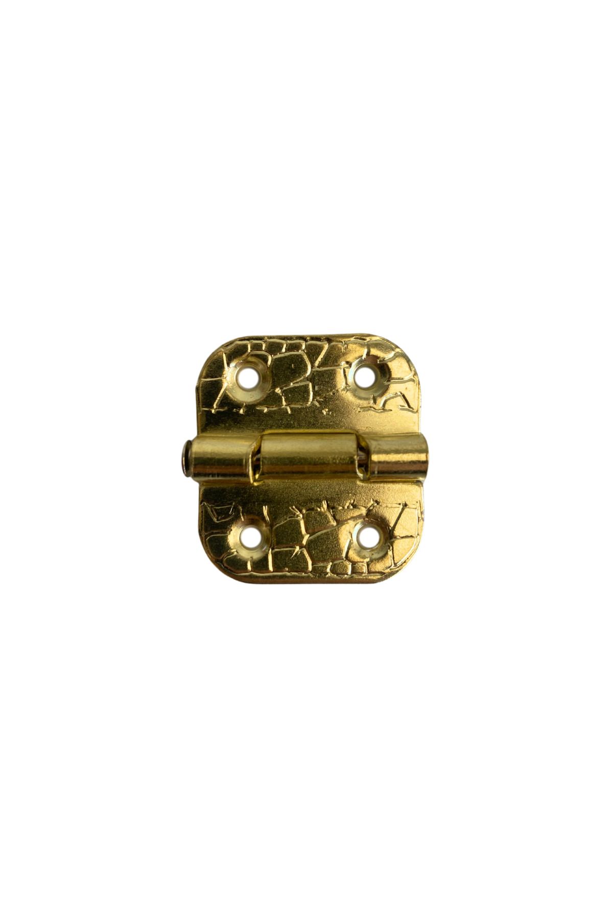 DSYapıAksesuar-Backgammon Hinge Furniture Box Hinge with Stop (Gold) (4 Pcs) (Width: 3cm Length: 3cm) 6