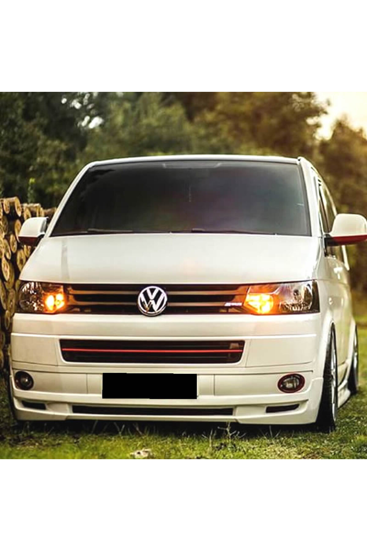HM Fiberglass VW TRANSPORTER T6 (2010-13) ÖN TAMPON EKİ - FİBERGLASS - BOYASIZ Uyumlu