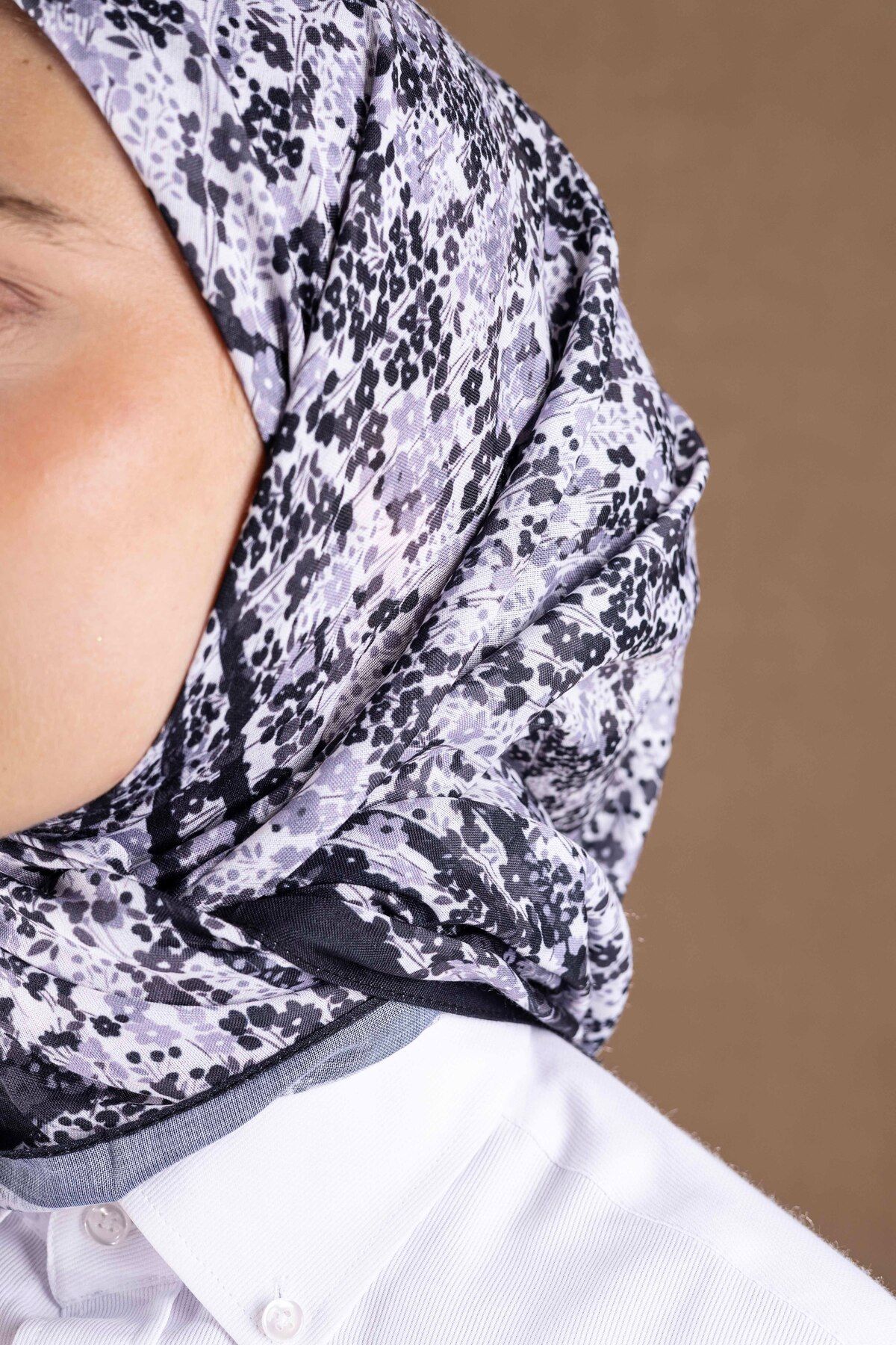 Akel-Patterned Soft Scarf Collection Flower Pattern 4
