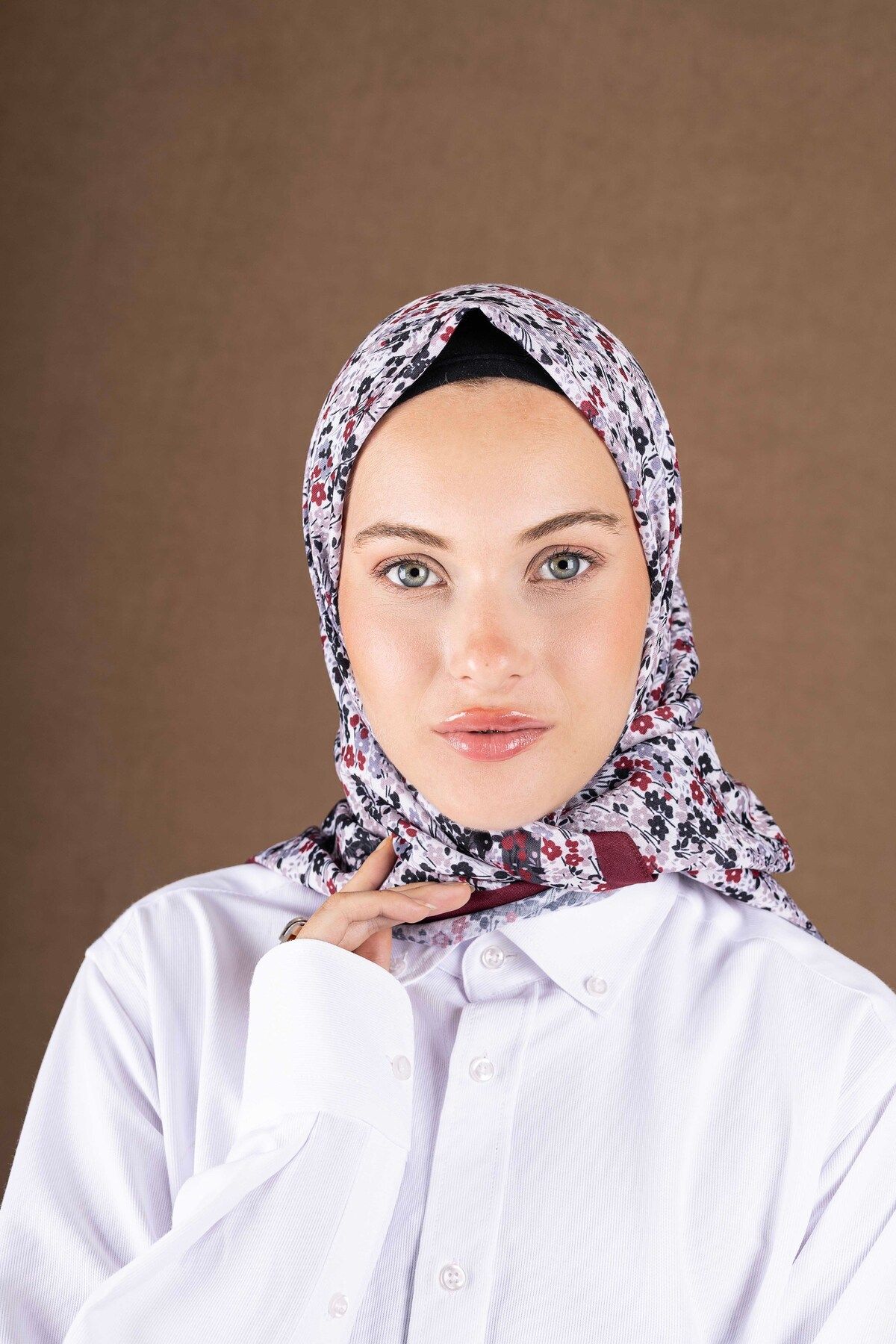 Akel-Patterned Soft Scarf Collection Flower Pattern 1
