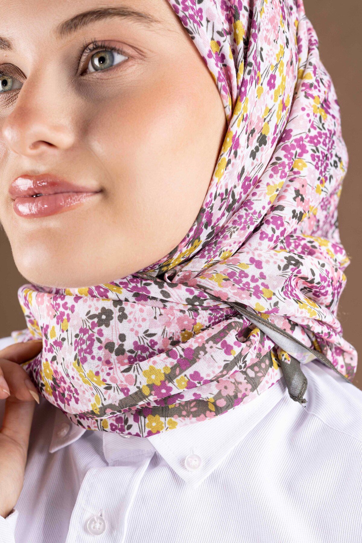 Akel-Patterned Soft Scarf Collection Flower Pattern 4