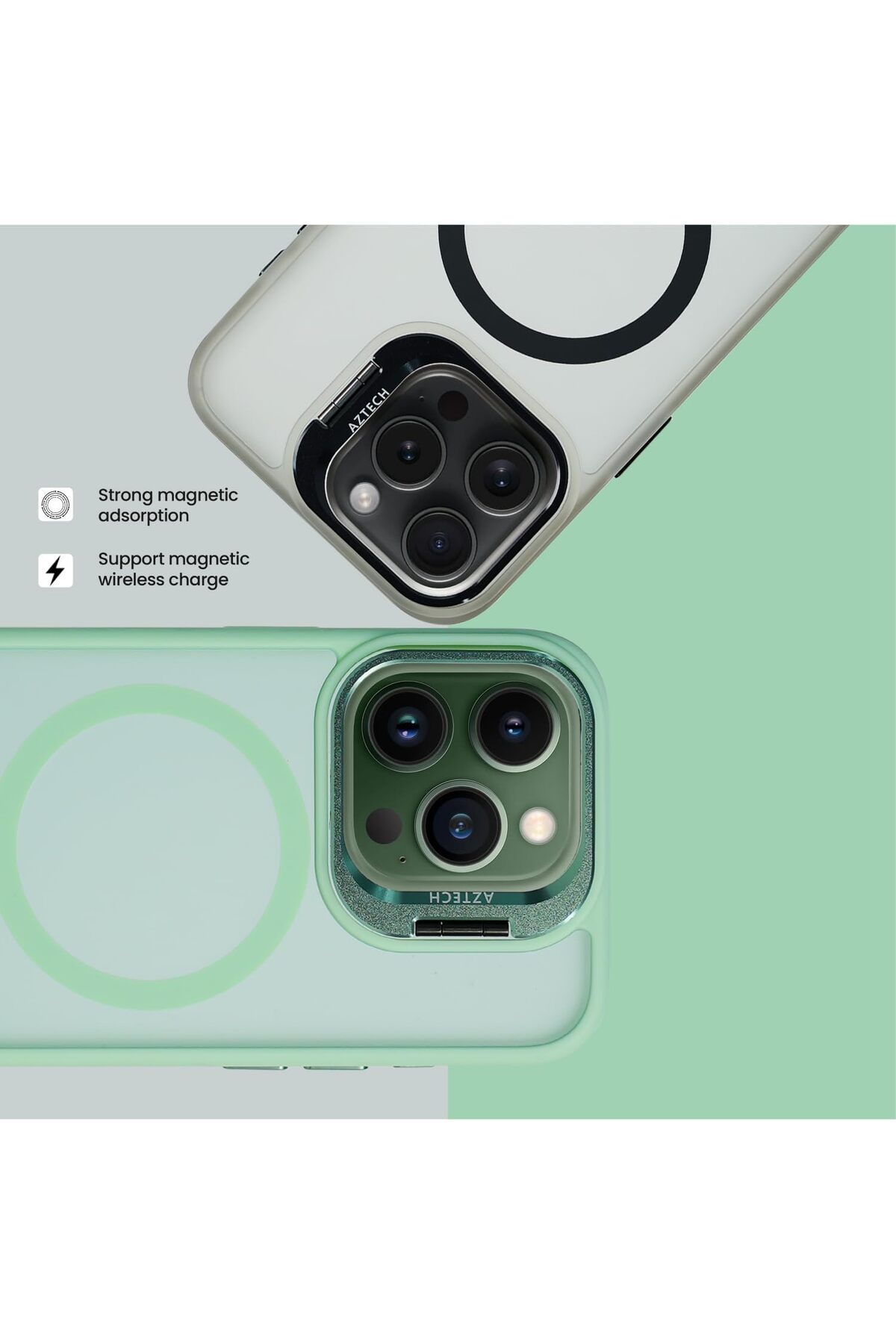 Aztech-for iPhone 16 Pro Max Case Compatible & MagSafe Supports Magnetic Wireless Charging Built-in 5