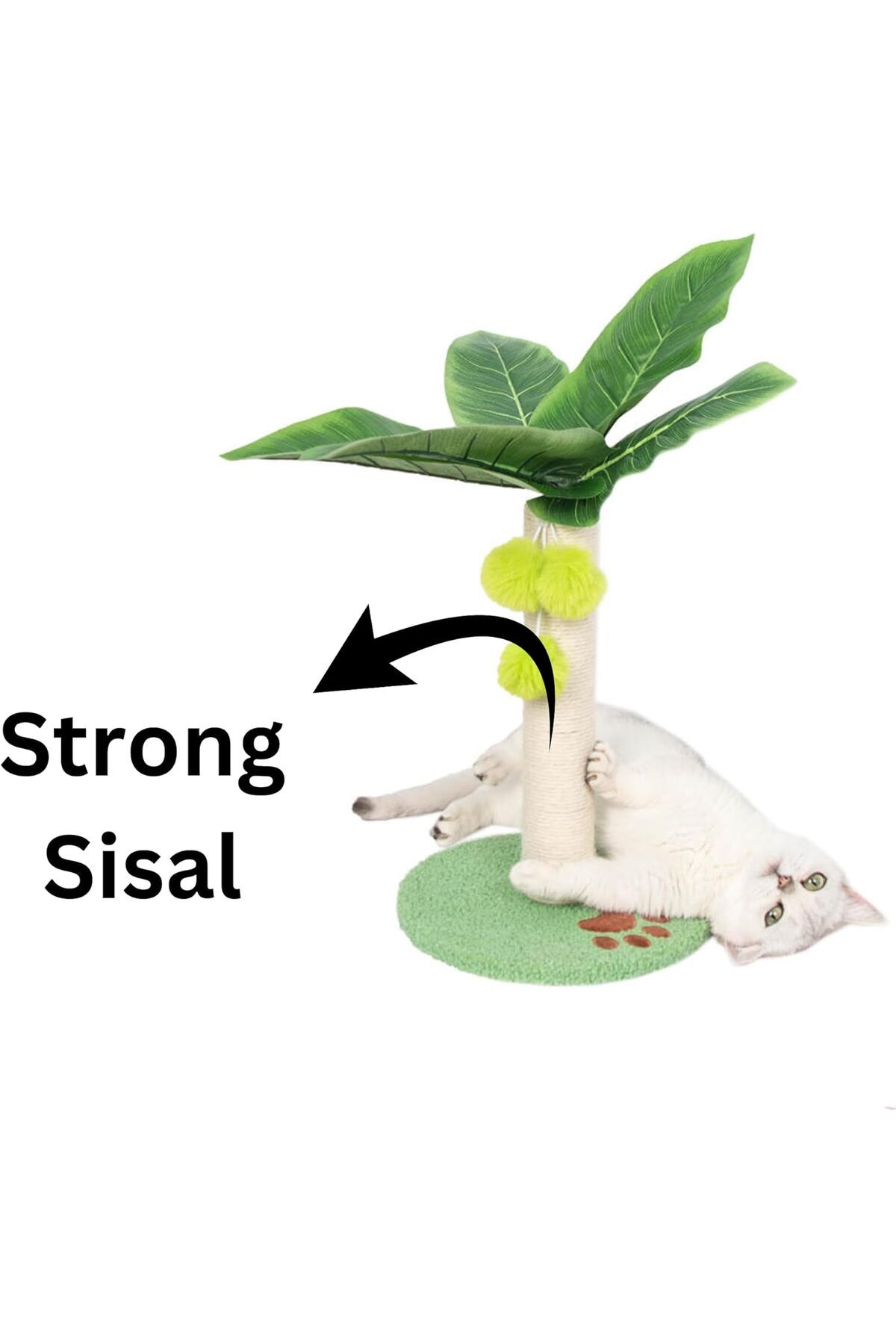 aylam-Cat Scratching Post, Cat Scratcher Tree, Natural Sisal Cat Scratch Post Beds Interactive 3 Toy 7