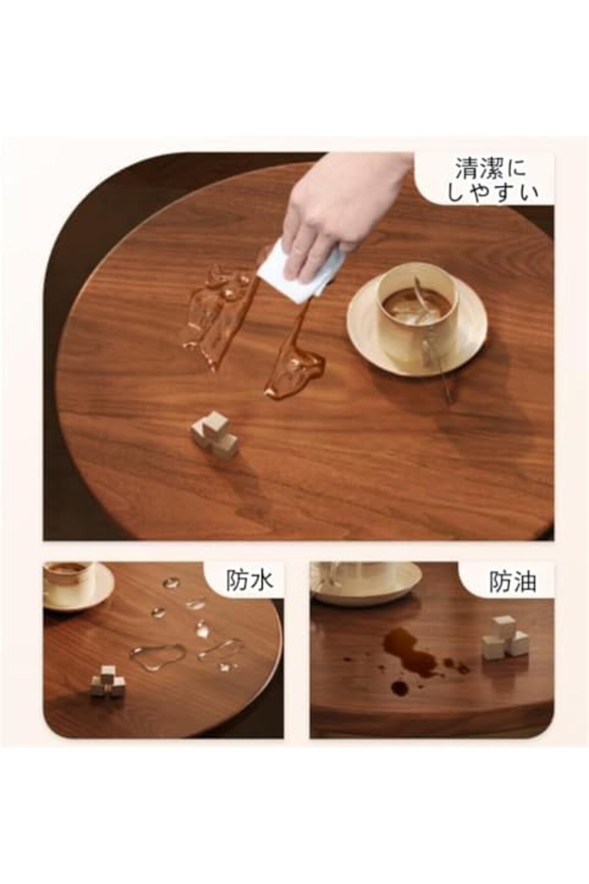 Türkiye-End Table, Coffee Table, Round Side Table, Sofa Side Table Snack Coffee Table, Portable Easy to Asse 7