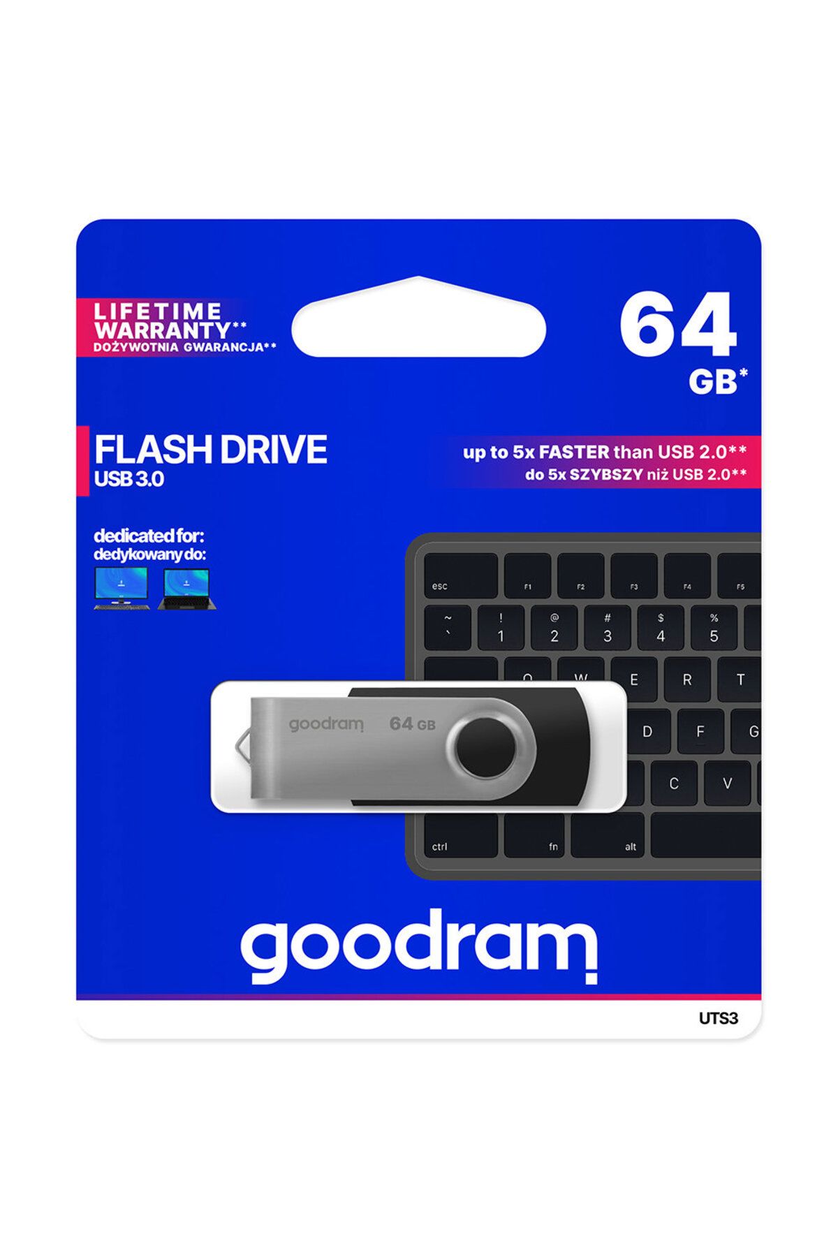 Goodram-Stick USB 3.2 Gen 1 64GB UTS3 negru 1